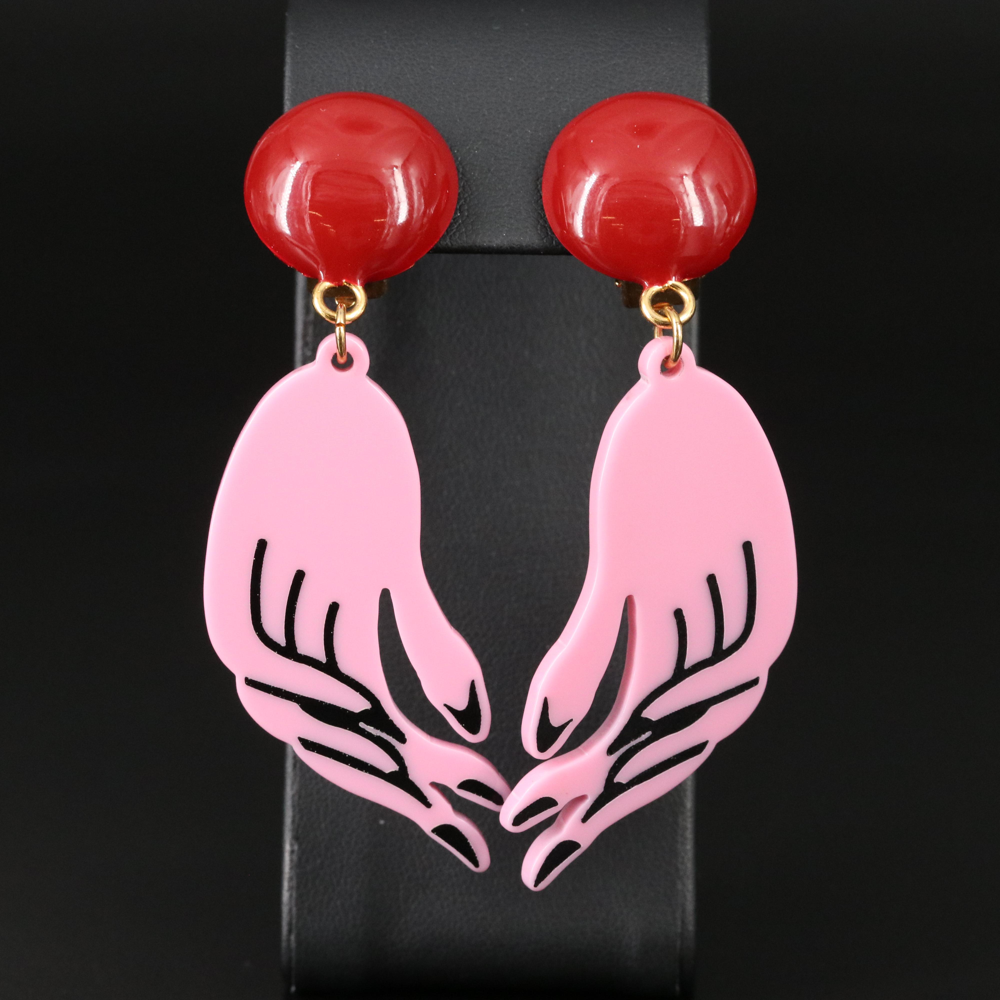 Bruno R Bonetto X Marni Hand Resin Clip Earrings