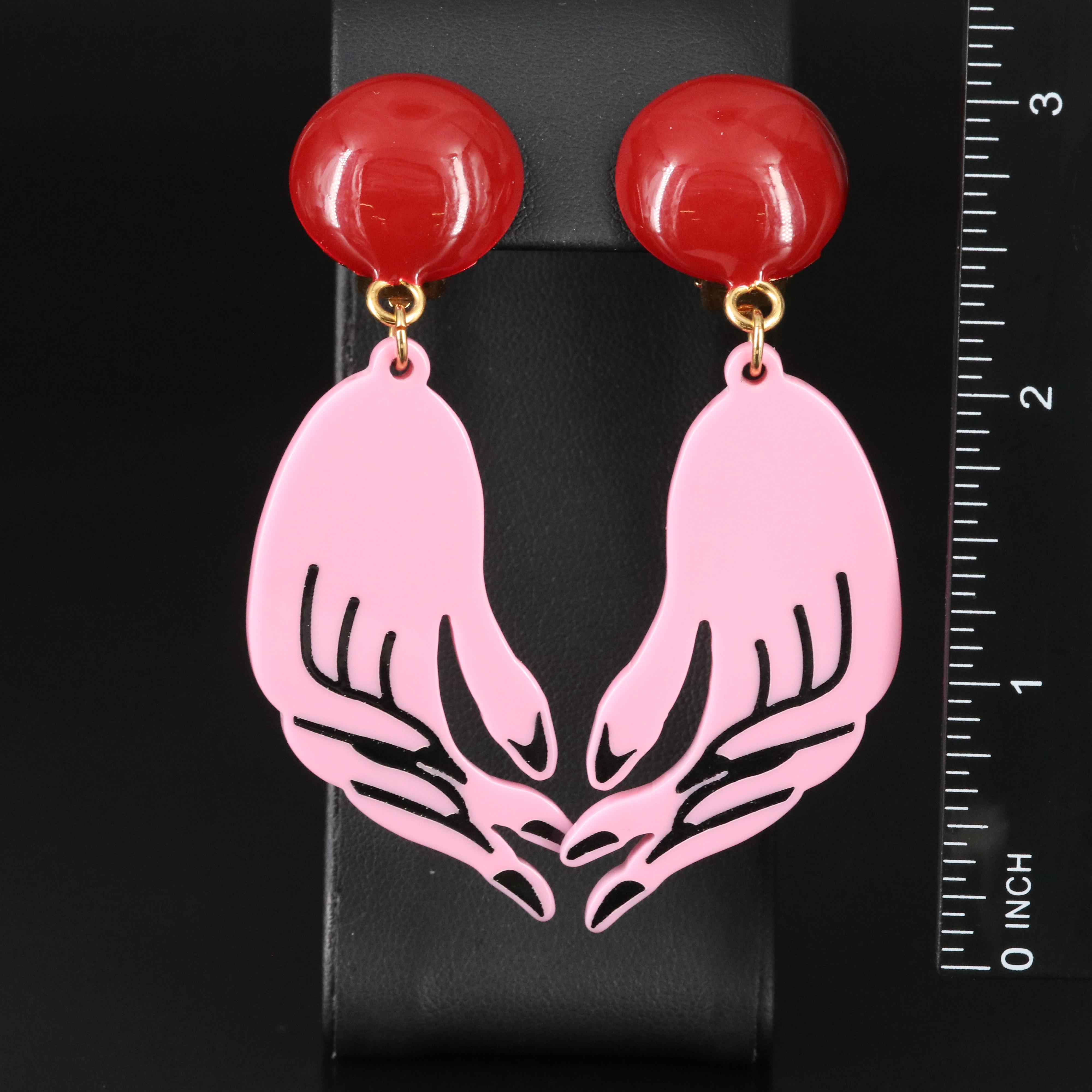 Bruno R Bonetto X Marni Hand Resin Clip Earrings