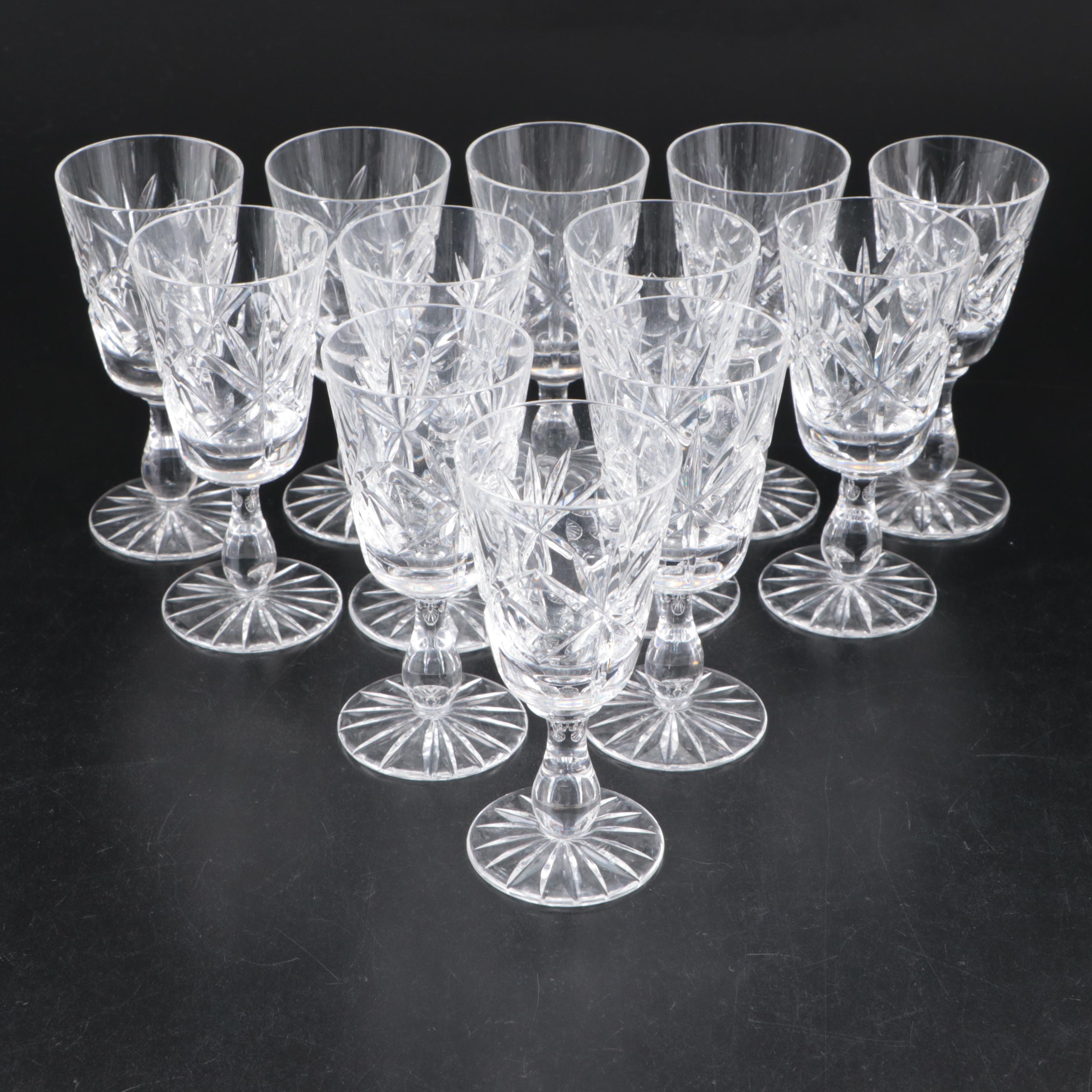 Webb Corbett Style Cut Crystal Stemware
