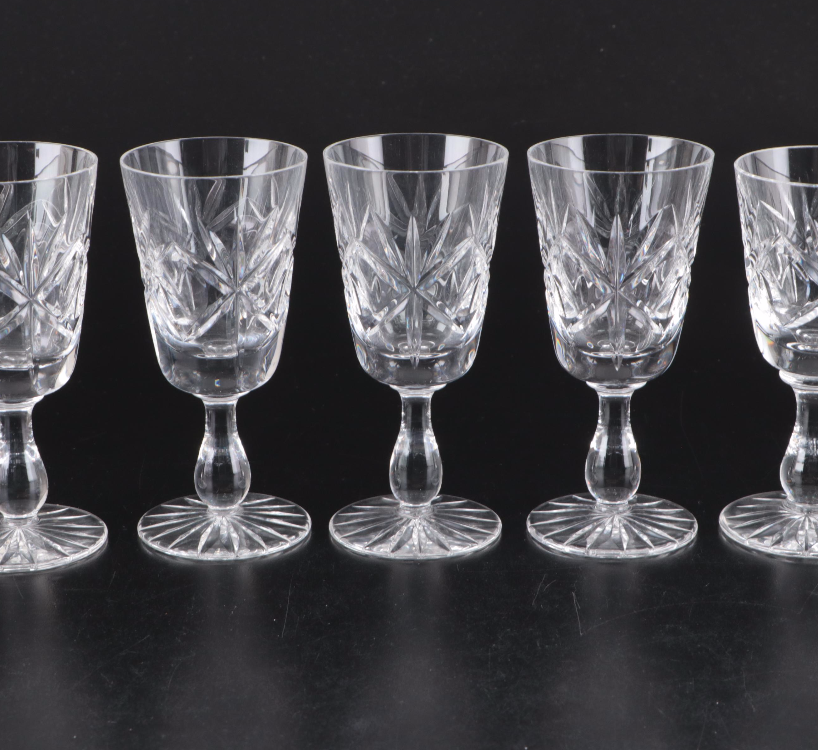 Webb Corbett Style Cut Crystal Stemware