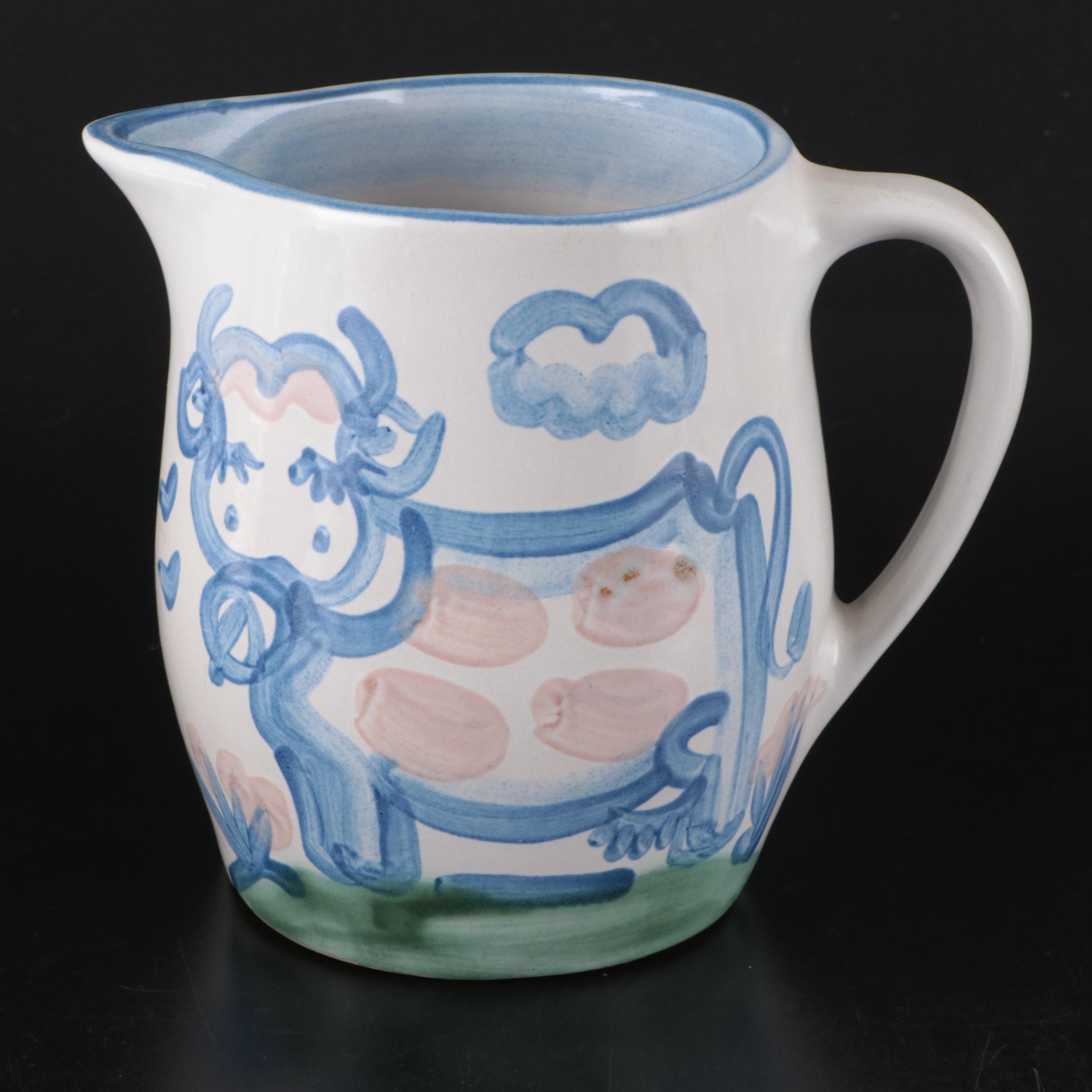M.A. Hadley "Country Scene" Ceramic Pitcher and More Kitchenalia