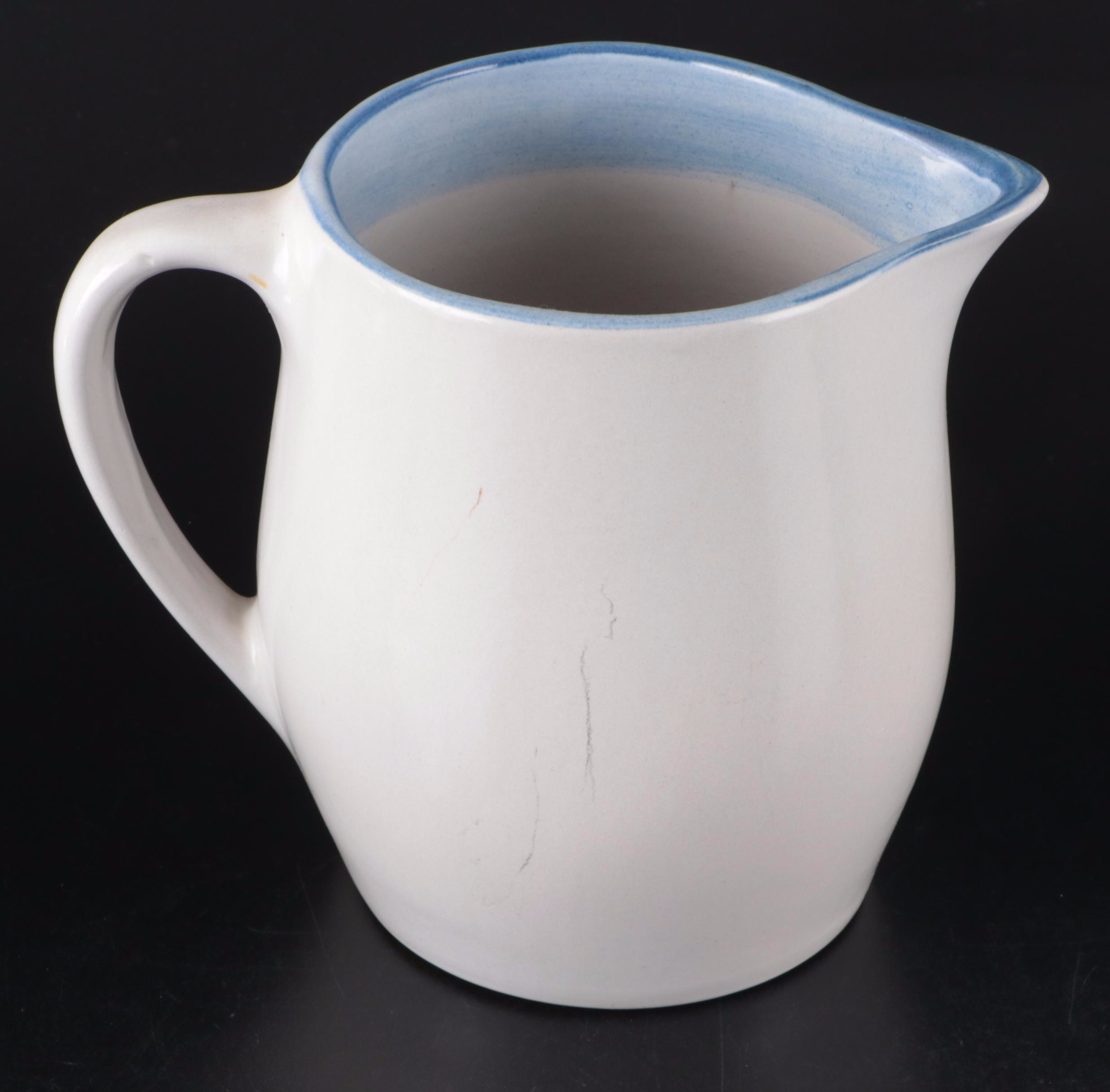 M.A. Hadley "Country Scene" Ceramic Pitcher and More Kitchenalia