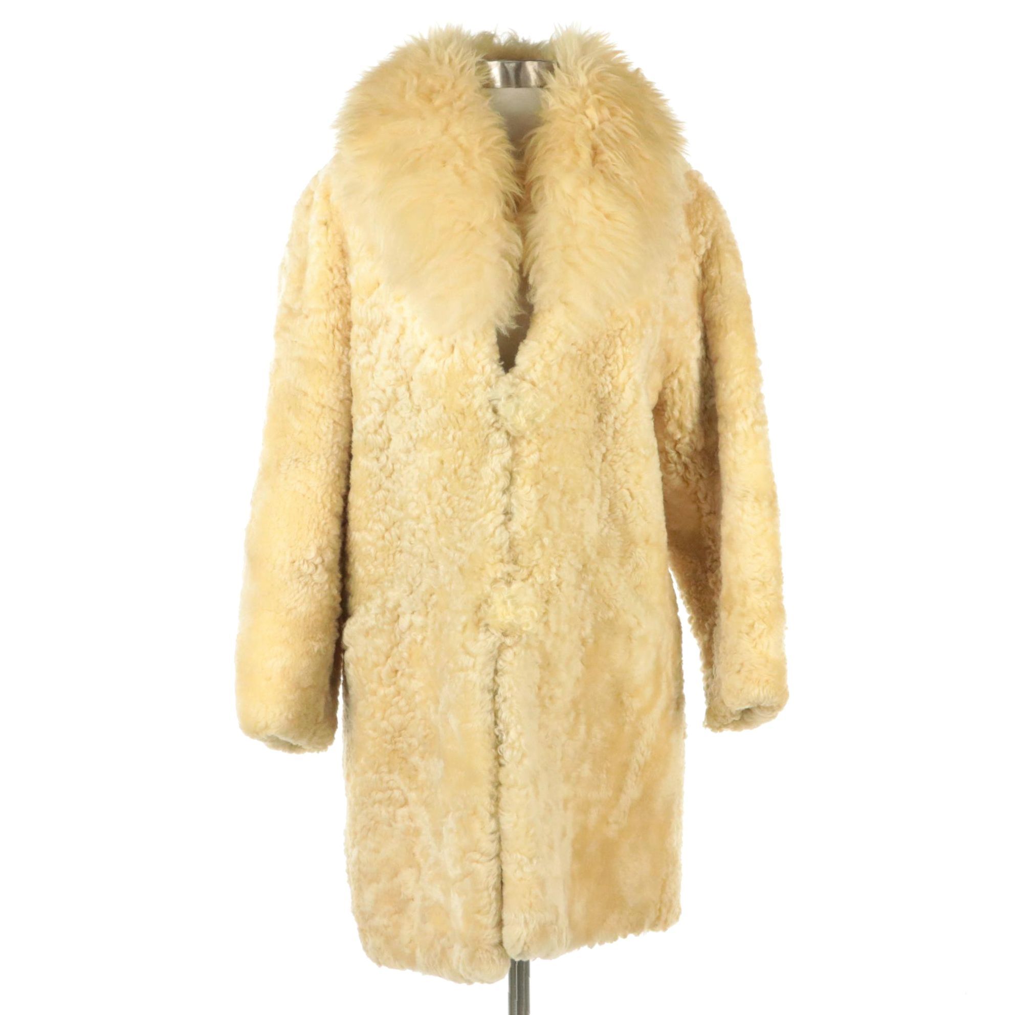 New Zealand Curly Lamb Fur Coat from McPhail & Fisher, 1970s