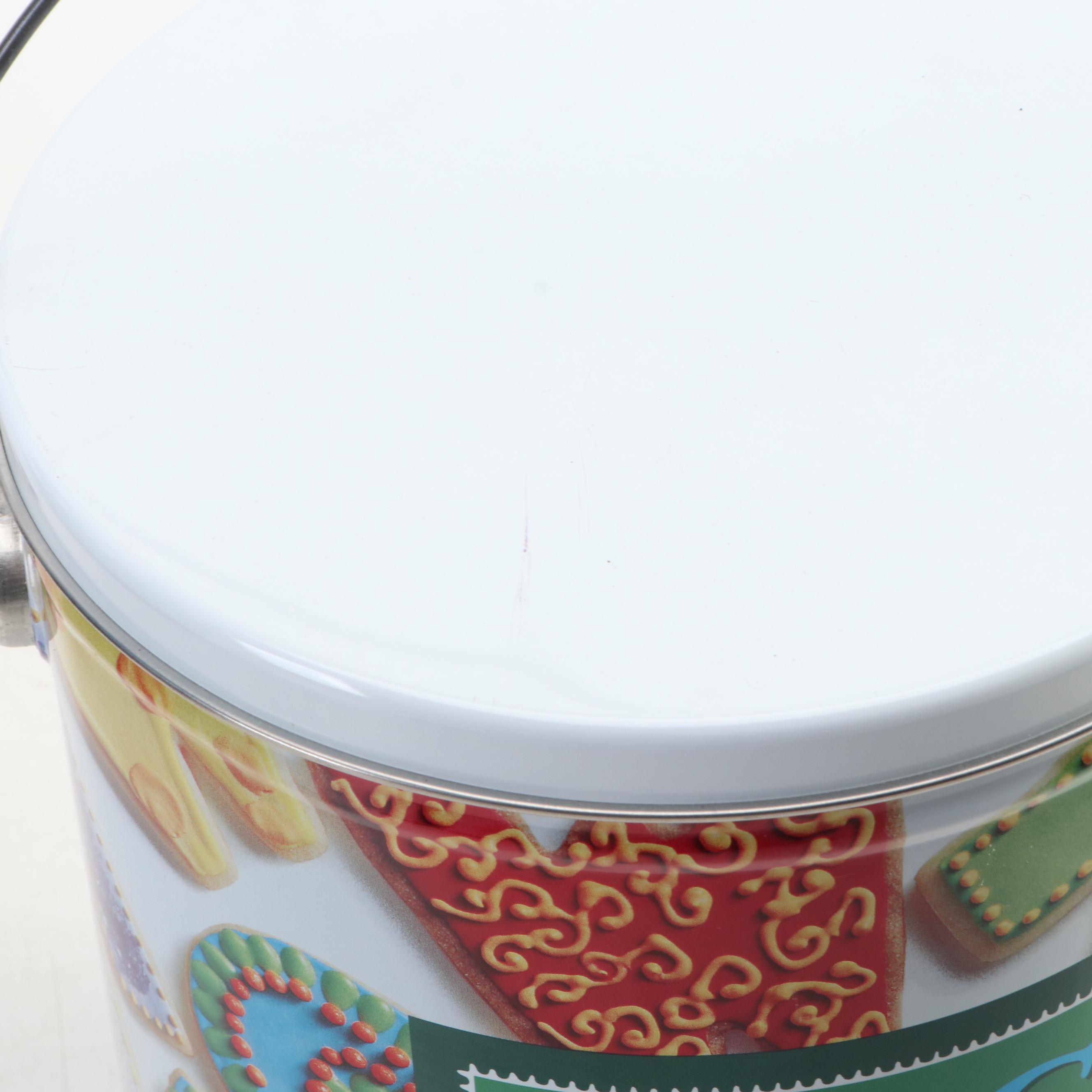 Nordic Ware Danish Ebelskiver Pan with Cookie Cutters and Enamelware Dutch Oven