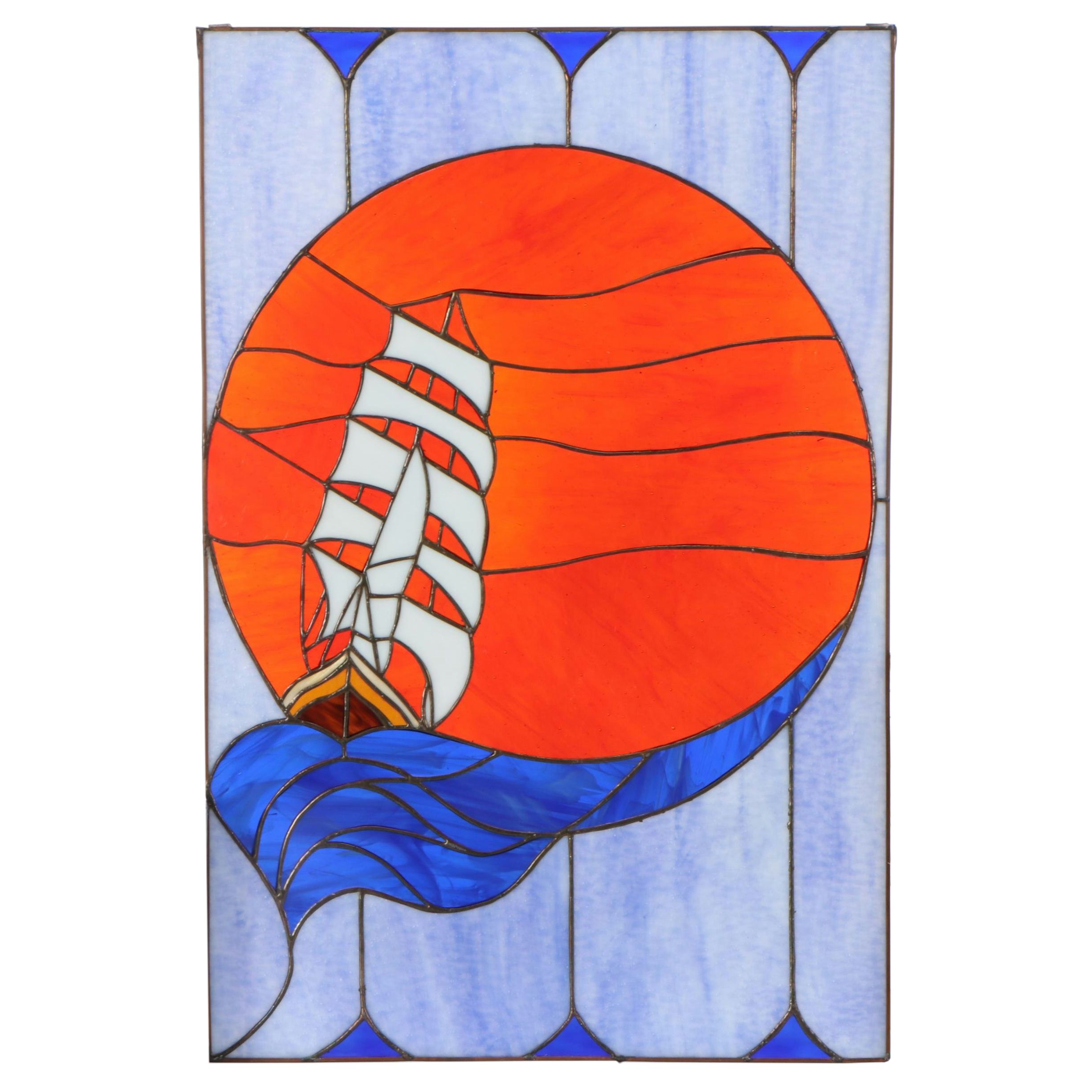 Nautical Stained Glass Window Panel