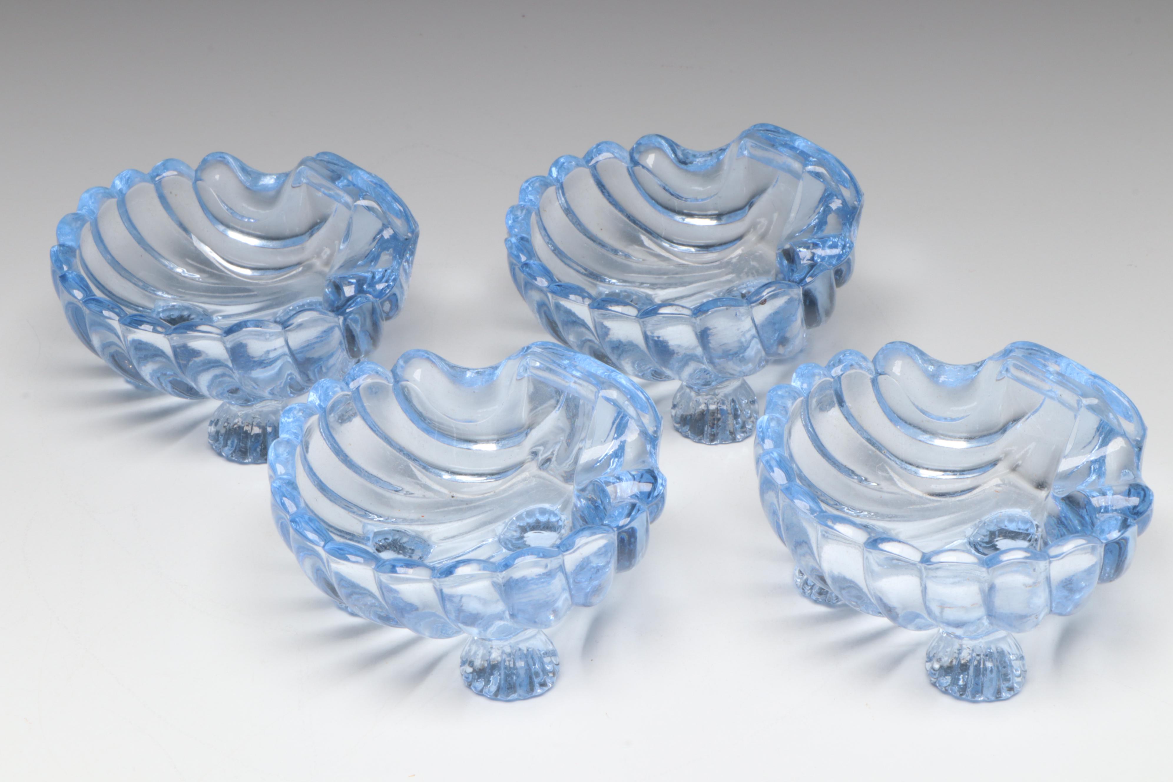 L.E. Smith Glass Planter with Dancing Nymphs & Cambridge "Caprice" Smoking Set