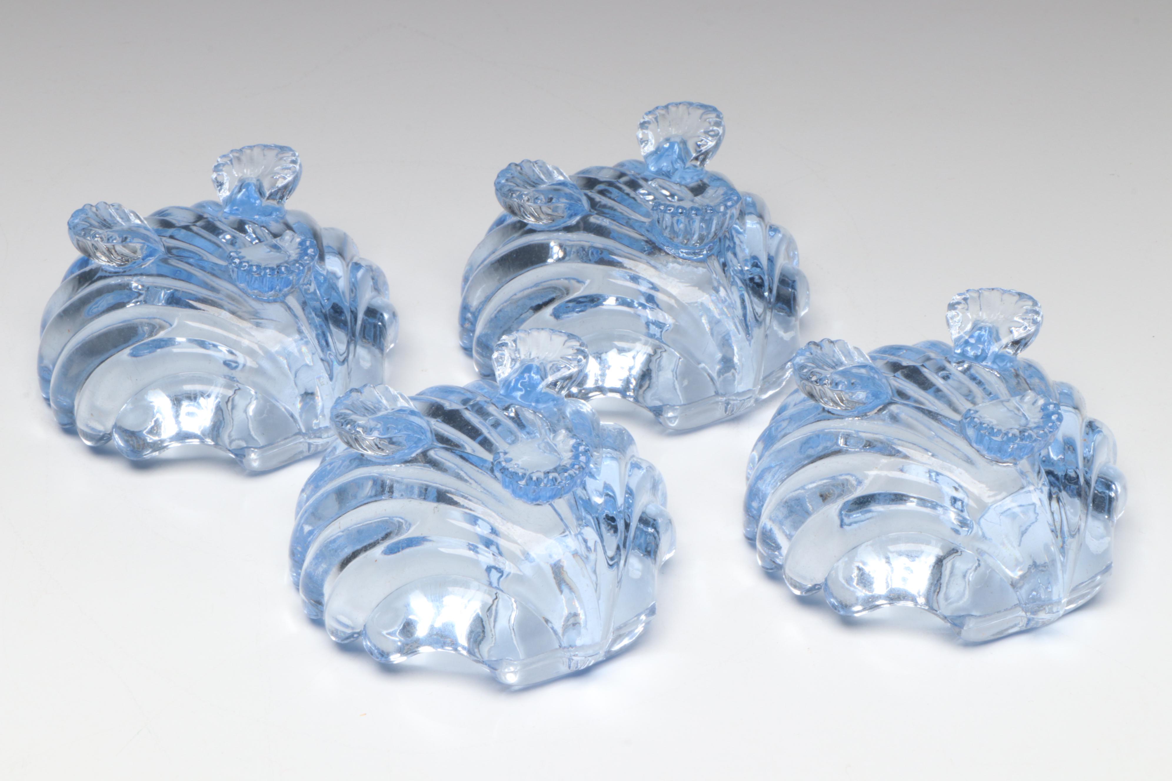 L.E. Smith Glass Planter with Dancing Nymphs & Cambridge "Caprice" Smoking Set