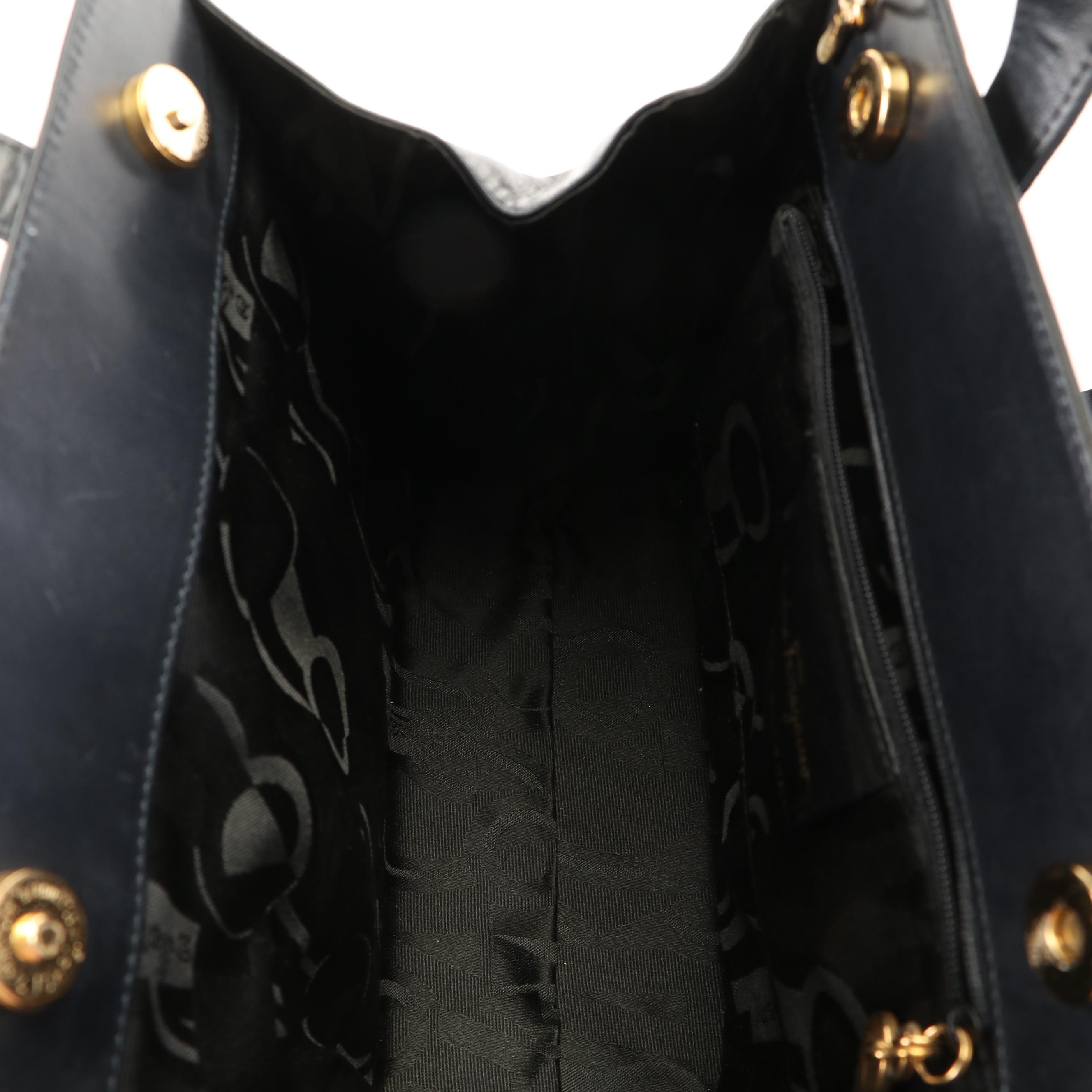 Salvatore Ferragamo Vala Ribbon 2WAY Chain Shoulder Bag EZ-21 1284 black main image 1