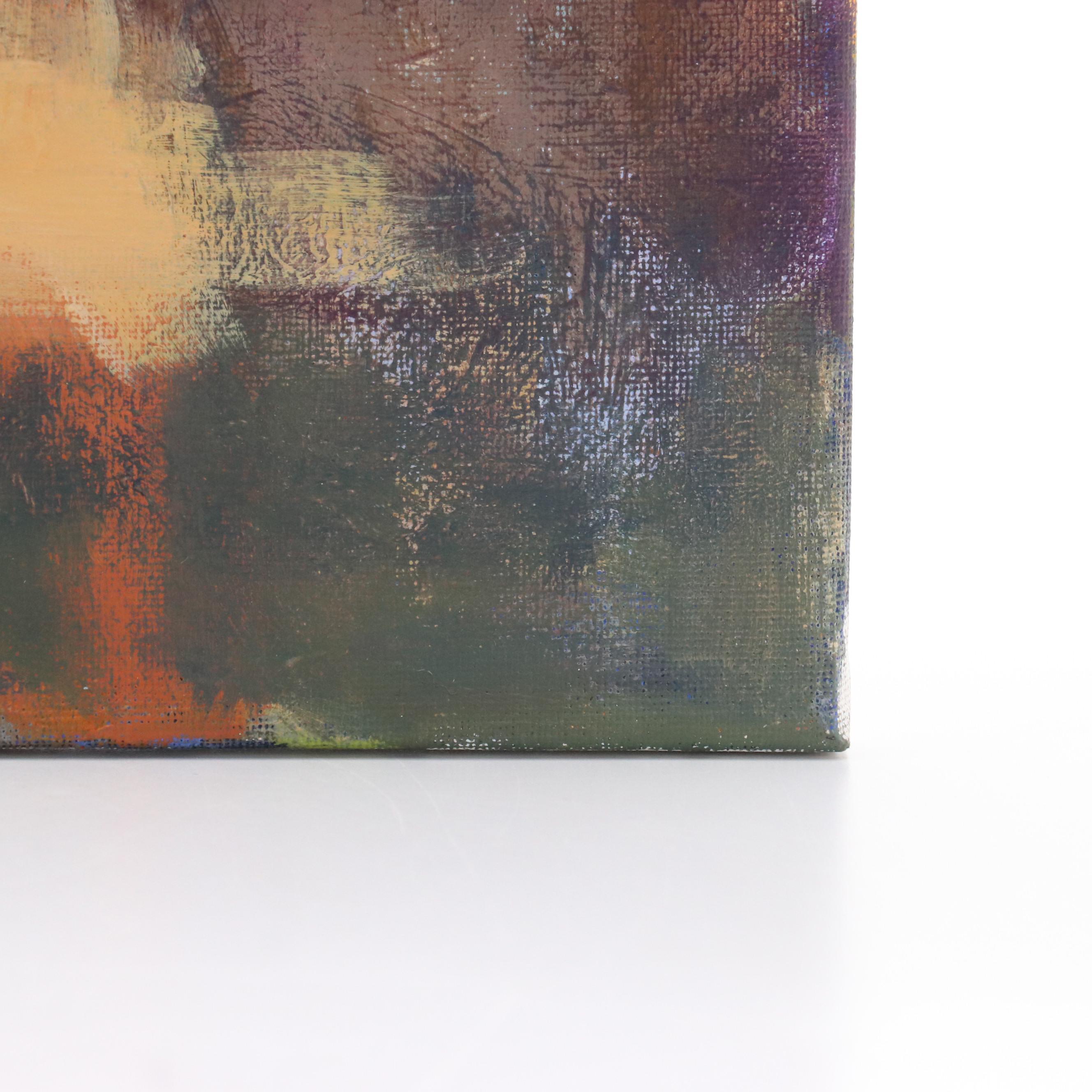 Elle Raines Floral Still Life Acrylic Painting, 21st Century