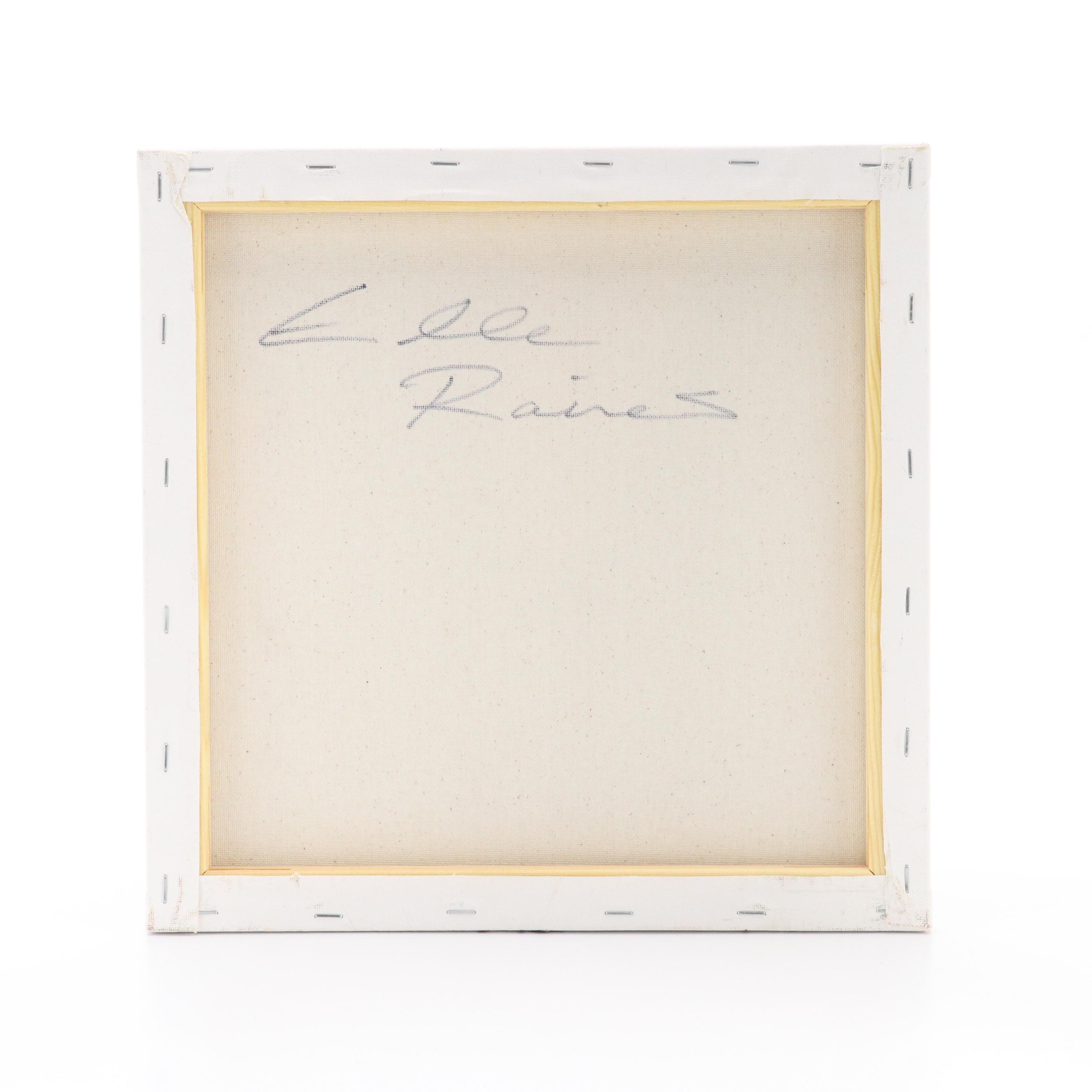 Elle Raines Floral Still Life Acrylic Painting, 21st Century