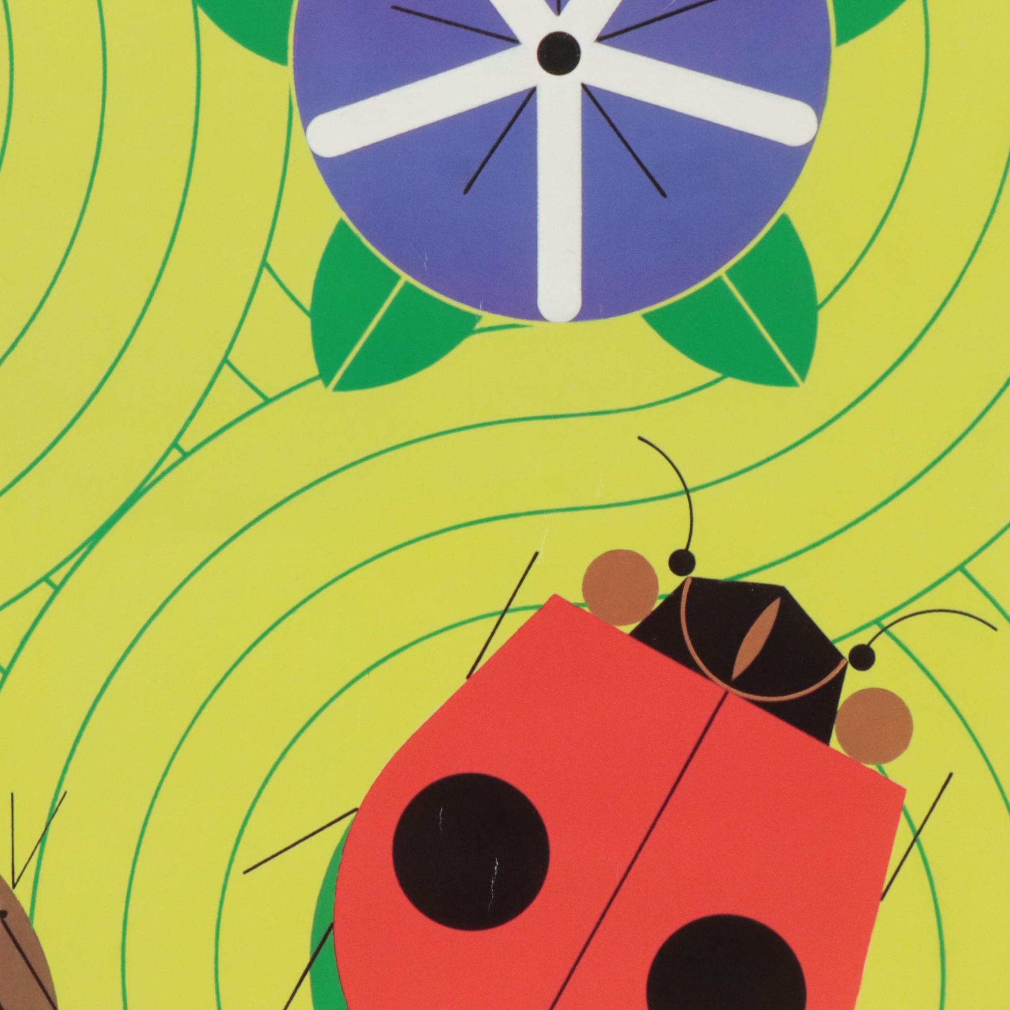 Charley Harper Offset Lithograph "A Day in Eden"