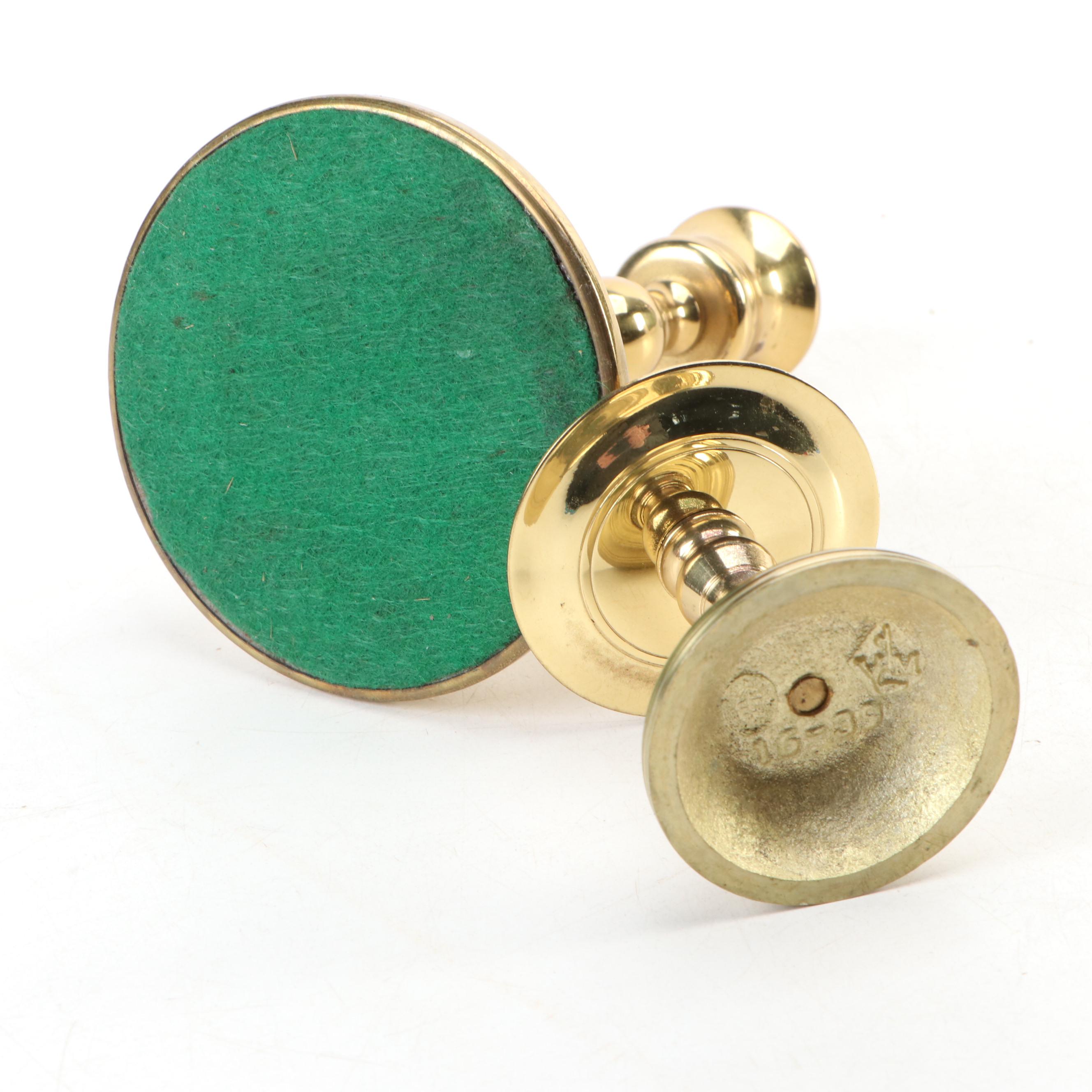 Korean Cast Brass Candle Wall Sconces with Turned Brass Candlesticks and More