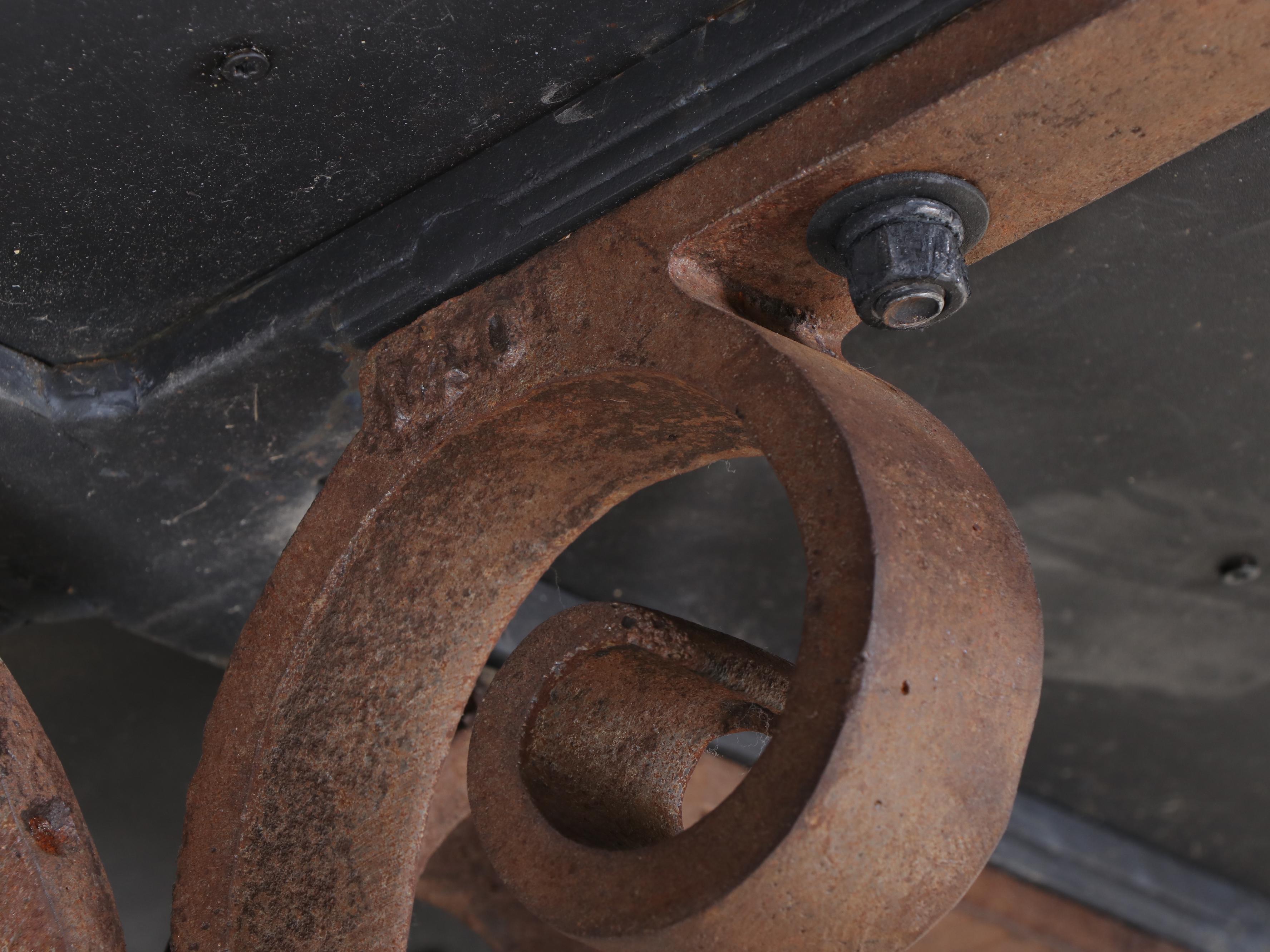 Spanish Baroque Style Pine and Wrought Iron Dining Table