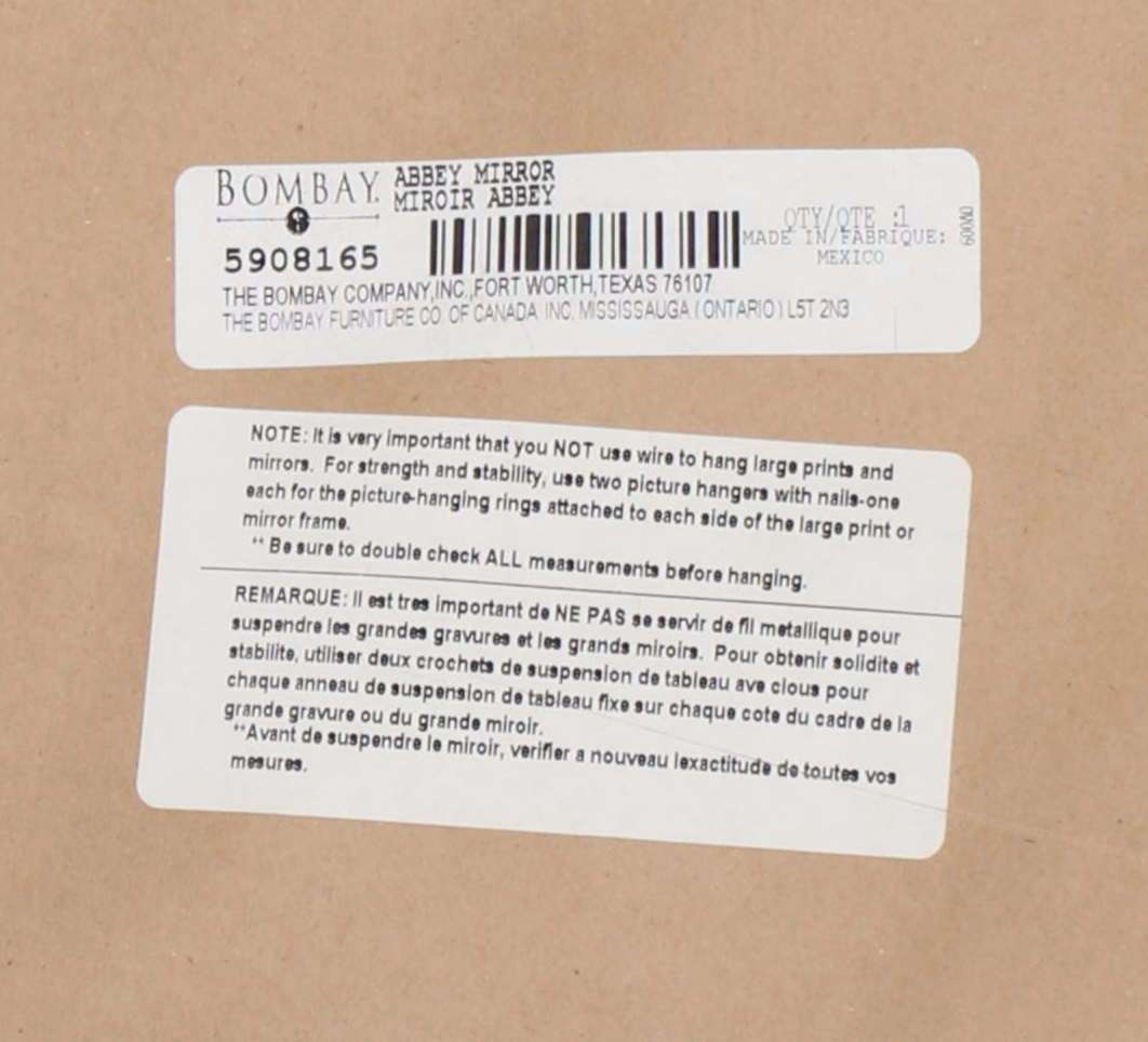 The Bombay Company "Abbey" Oval Wall Mirror