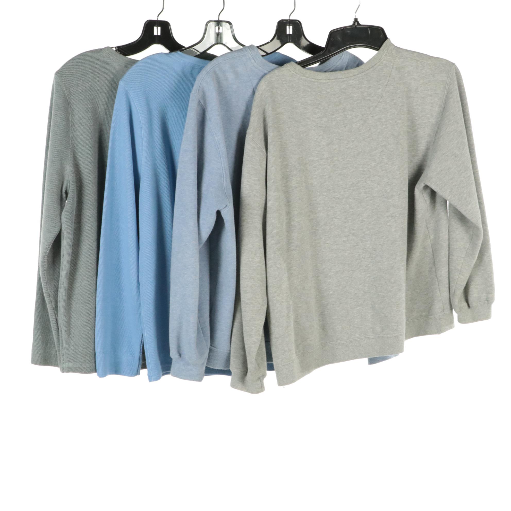 Sonoma Cotton Long Sleeve Tops with St. John's Bay Pullover Crewnecks