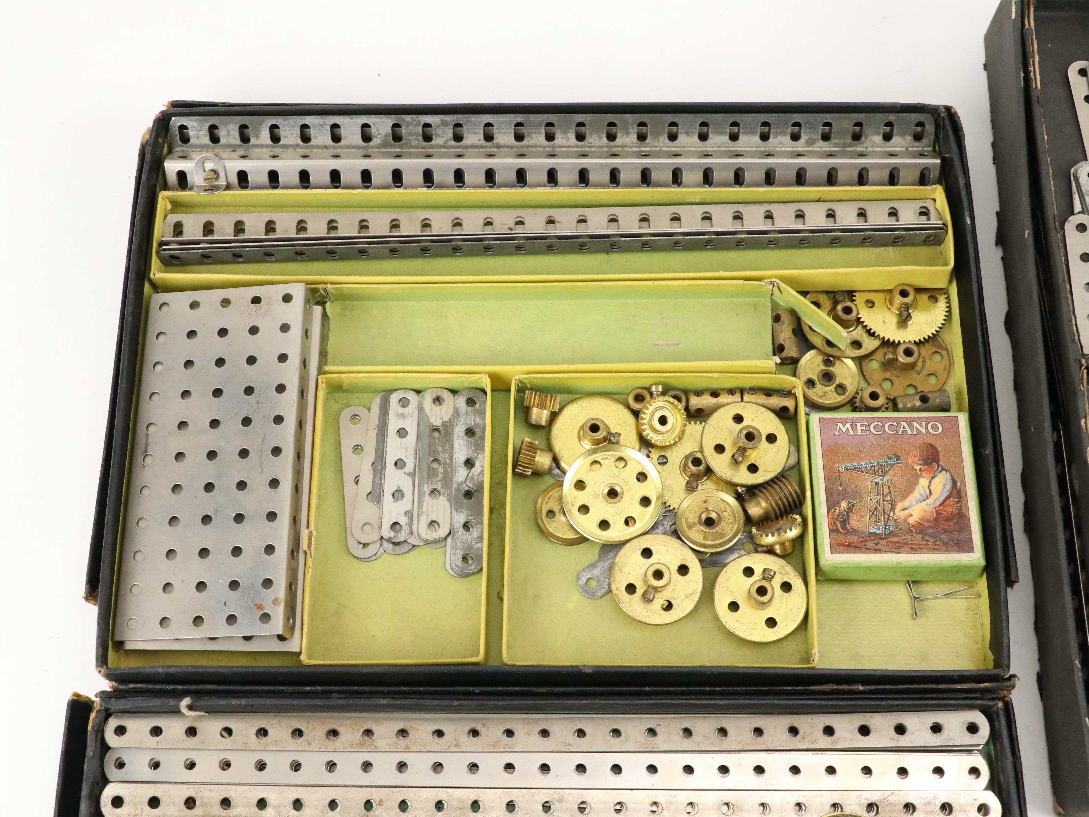 Meccano Metal Model Building Kits with Jefferson Electric Transformer, 1916