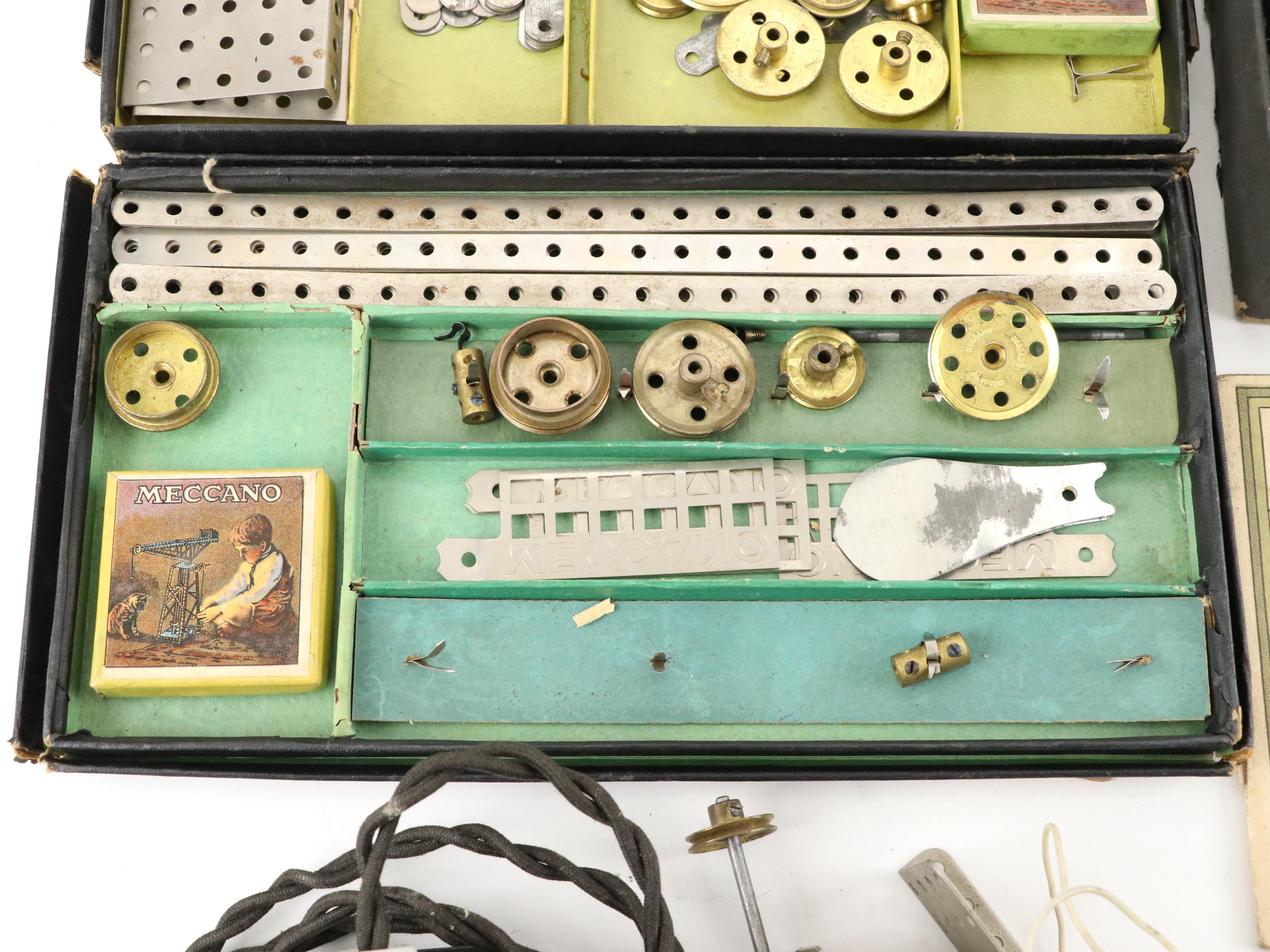 Meccano Metal Model Building Kits with Jefferson Electric Transformer, 1916