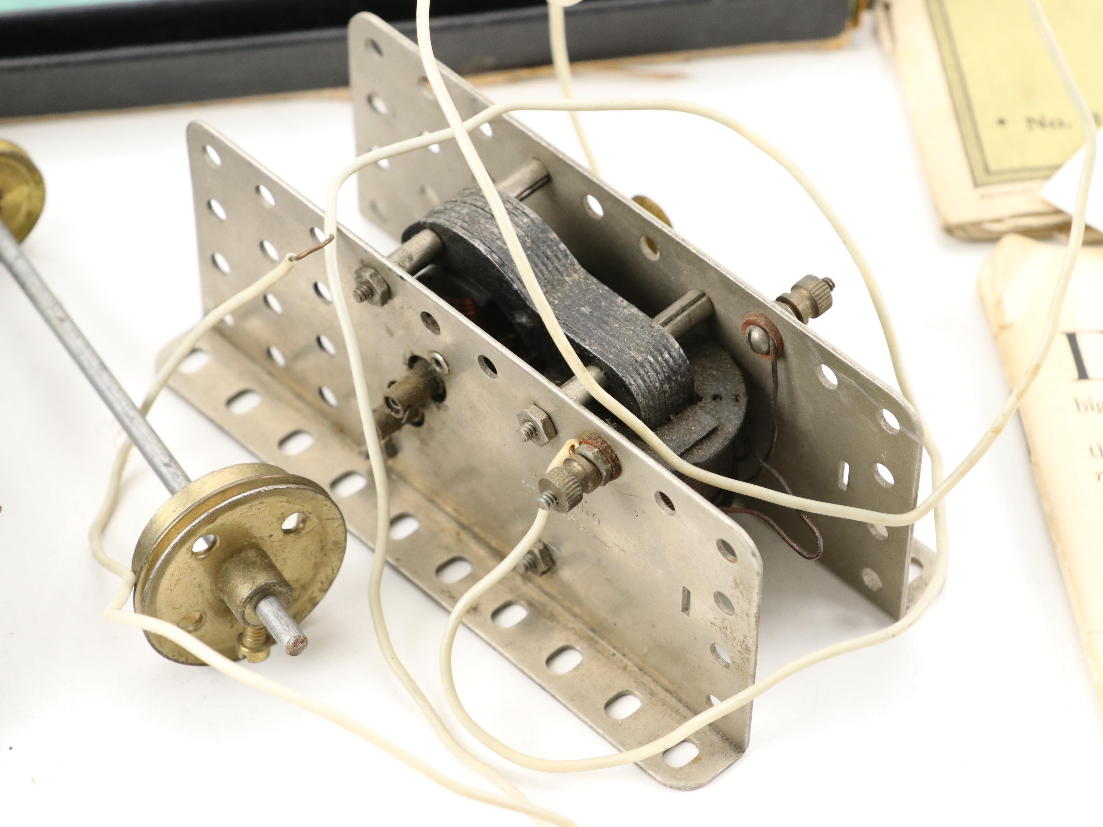 Meccano Metal Model Building Kits with Jefferson Electric Transformer, 1916