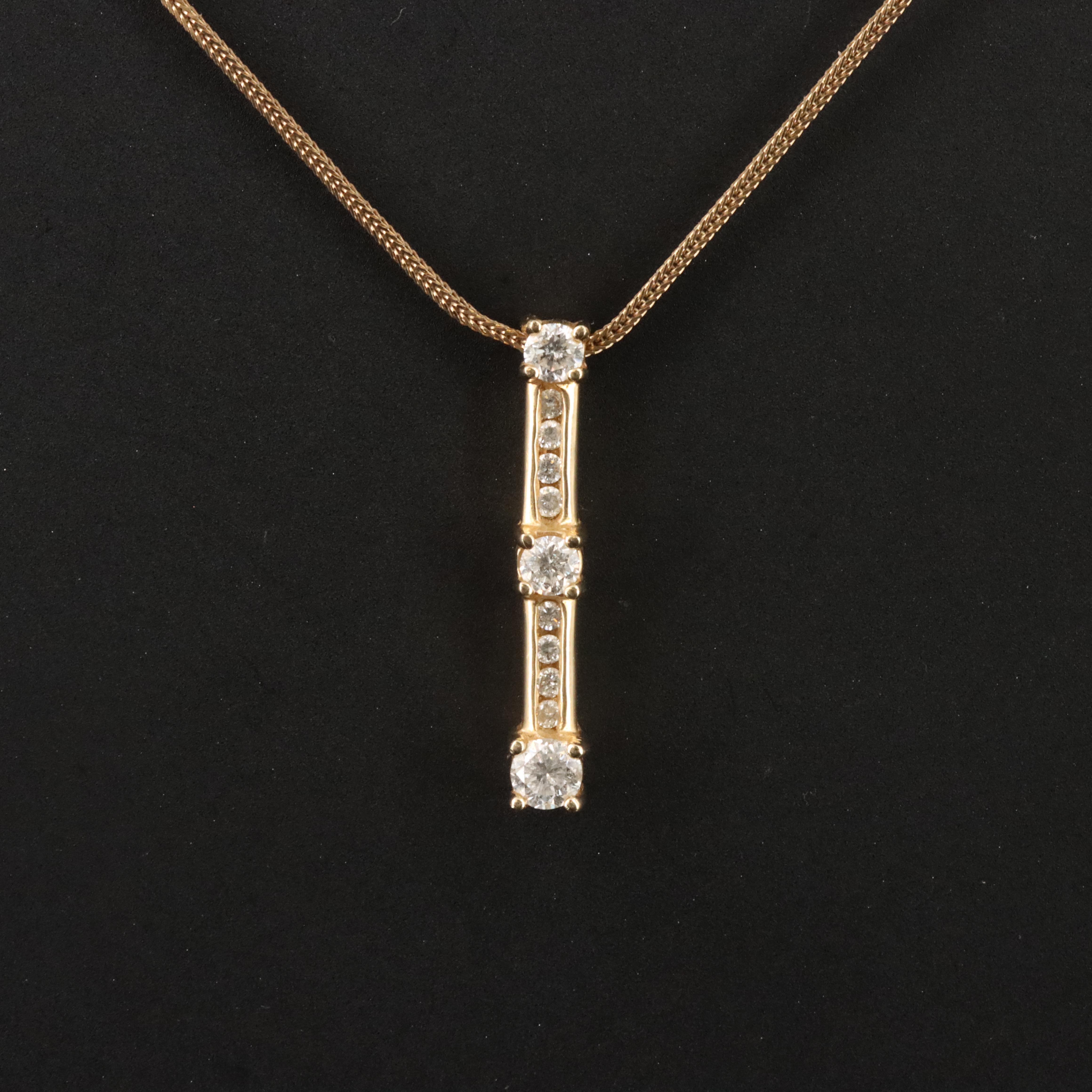 14K 0.38 CTW Diamond Pendant Necklace