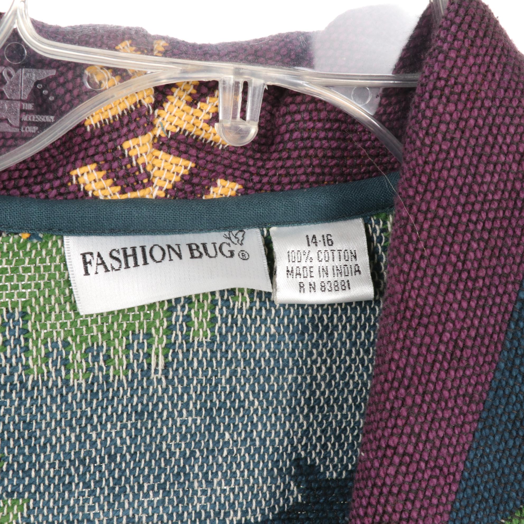 Knit Blanket Blazer and Embroidered Denim Safari Shirt with Hooded Denim Jacket