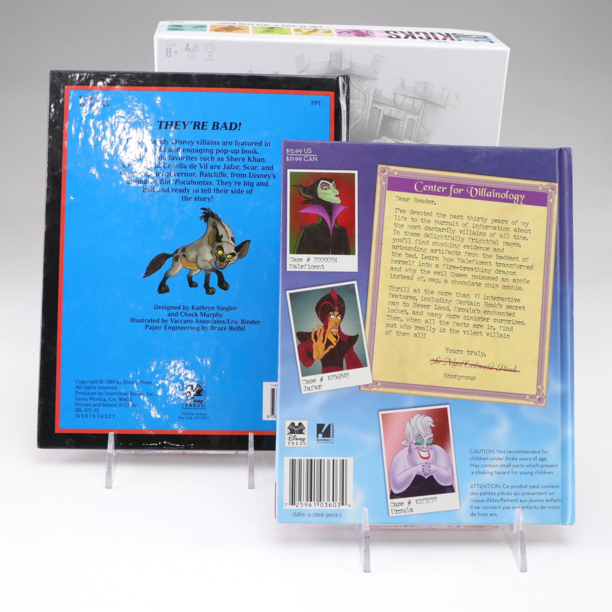 Disney "Side Kicks" Board Game and Books on Disney Villians