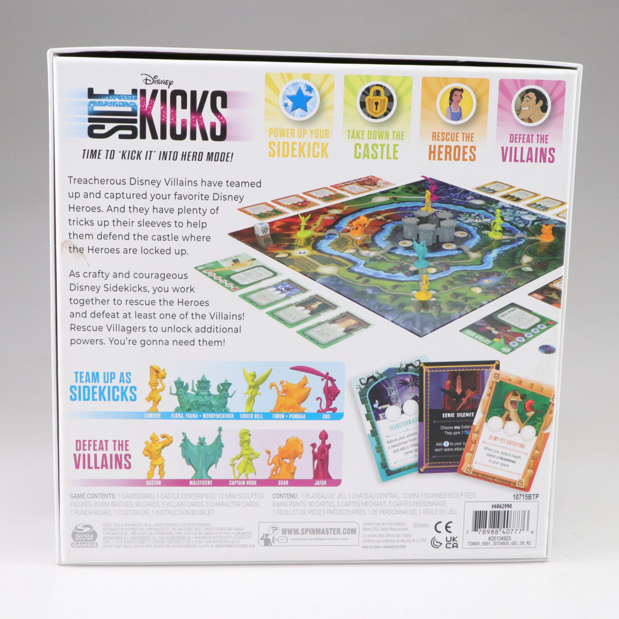 Disney "Side Kicks" Board Game and Books on Disney Villians