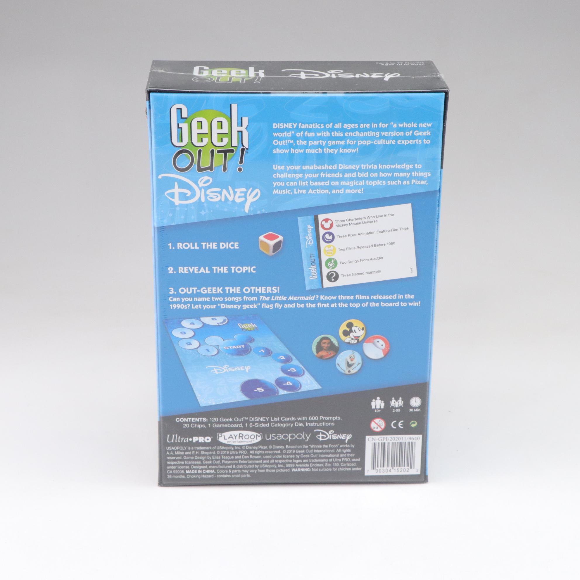 Disney Fan Trivia Game With Two Boxes of Nano Metalfigs and Sing Along Book