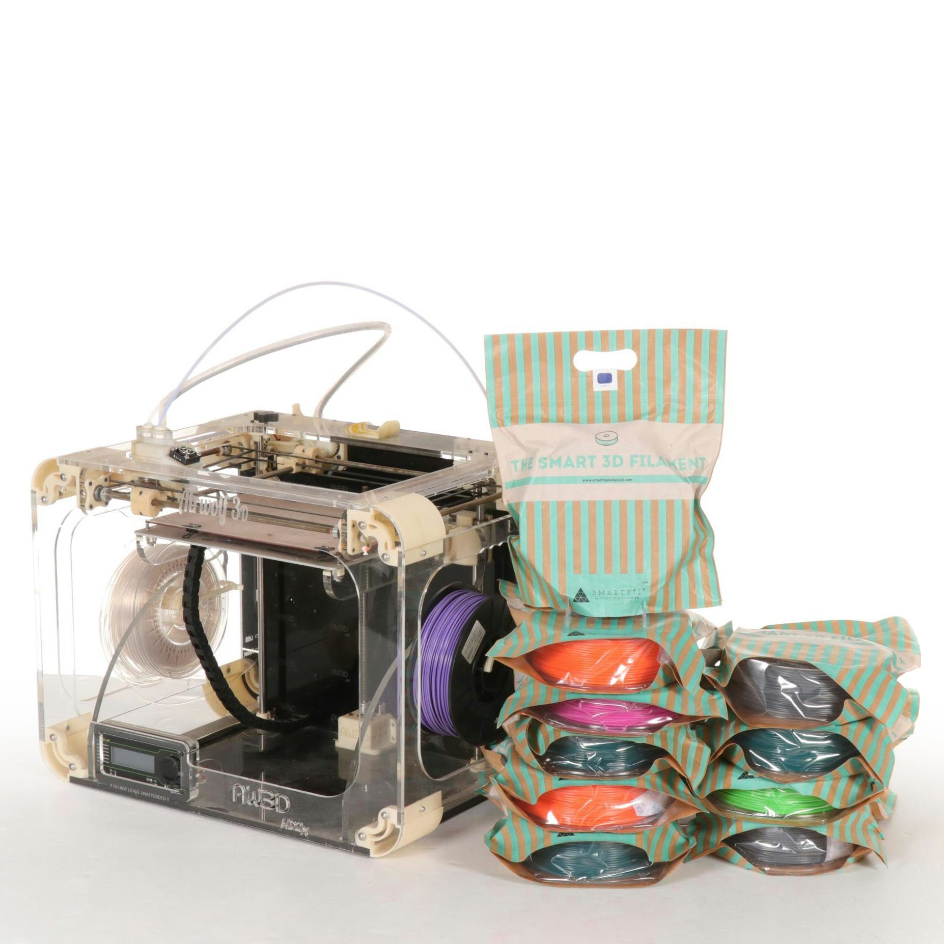 Airwolf 3D "HD2X" 3D Printer with Smartfil 2.85mm Filament