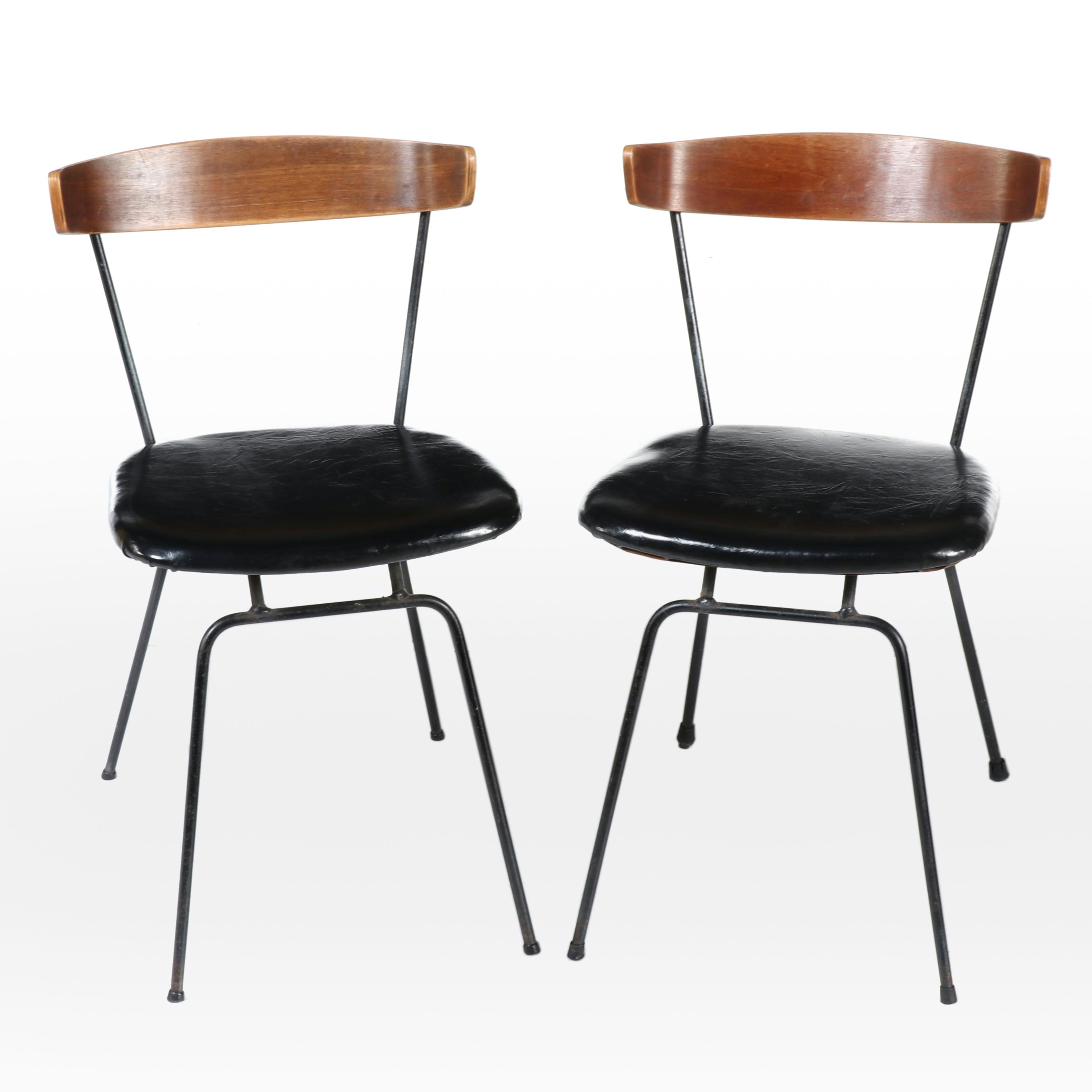 Mid Century Modern Style Metal and Walnut Chair, Manner of Clifford Pascoe