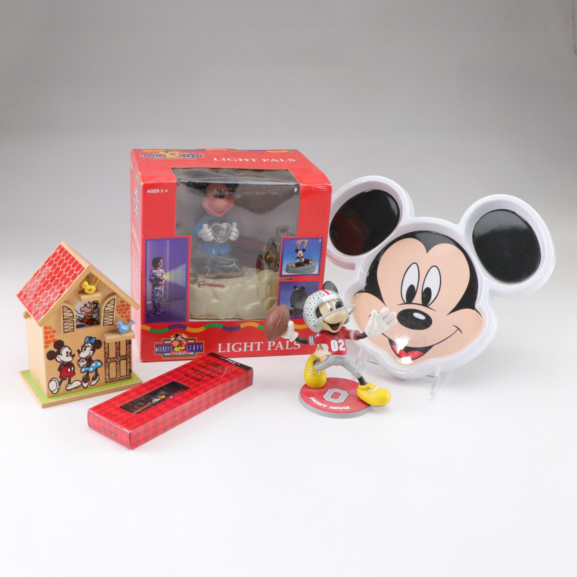 Disney's Mickey and Minnie Music Box with "Buckeye" Figure & More Memorabilia