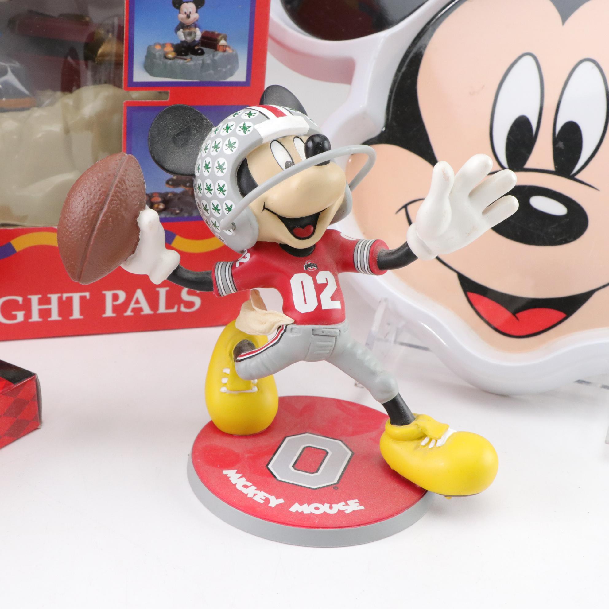 Disney's Mickey and Minnie Music Box with "Buckeye" Figure & More Memorabilia