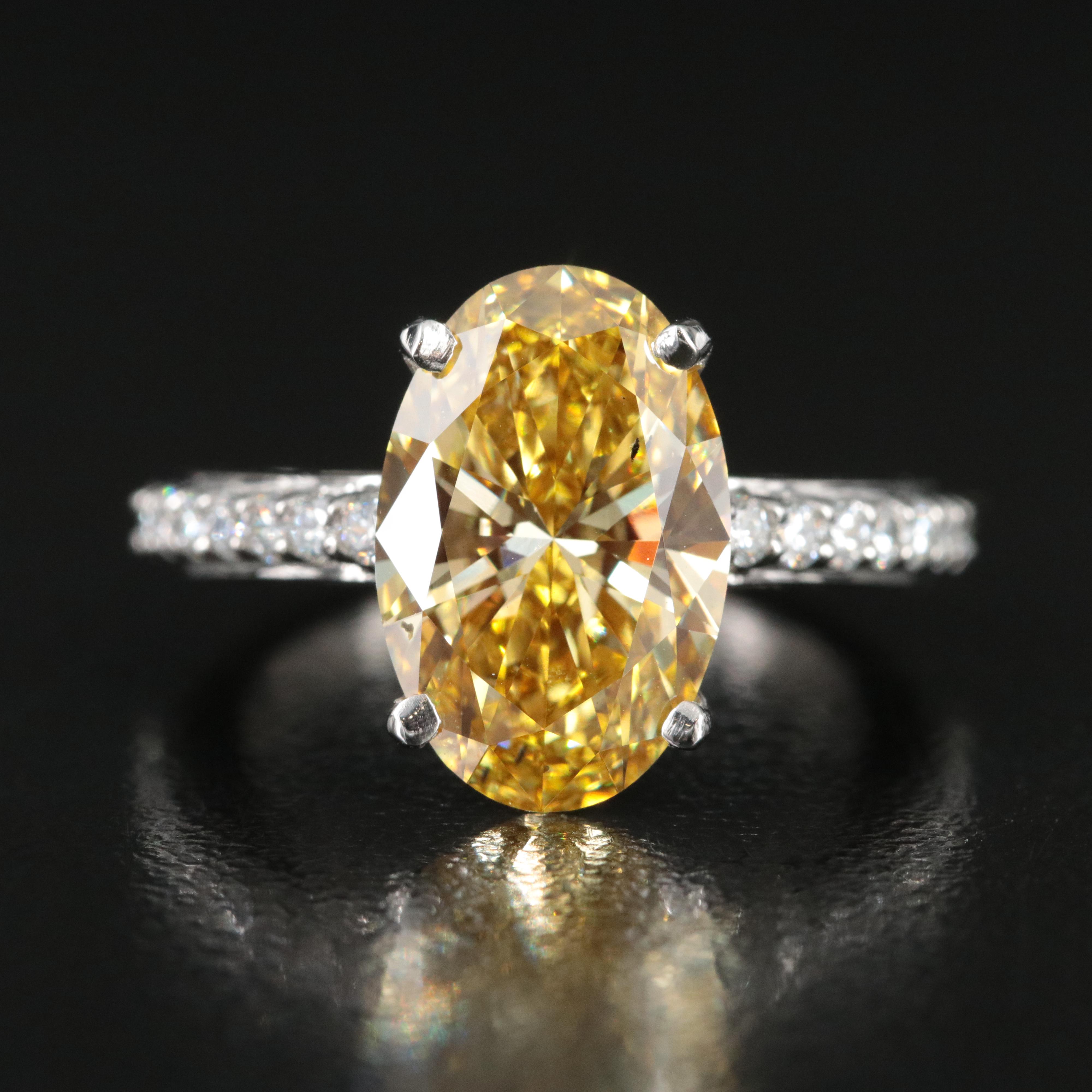 Platinum 4.78 CTW Lab Grown Diamond Ring with IGI Report