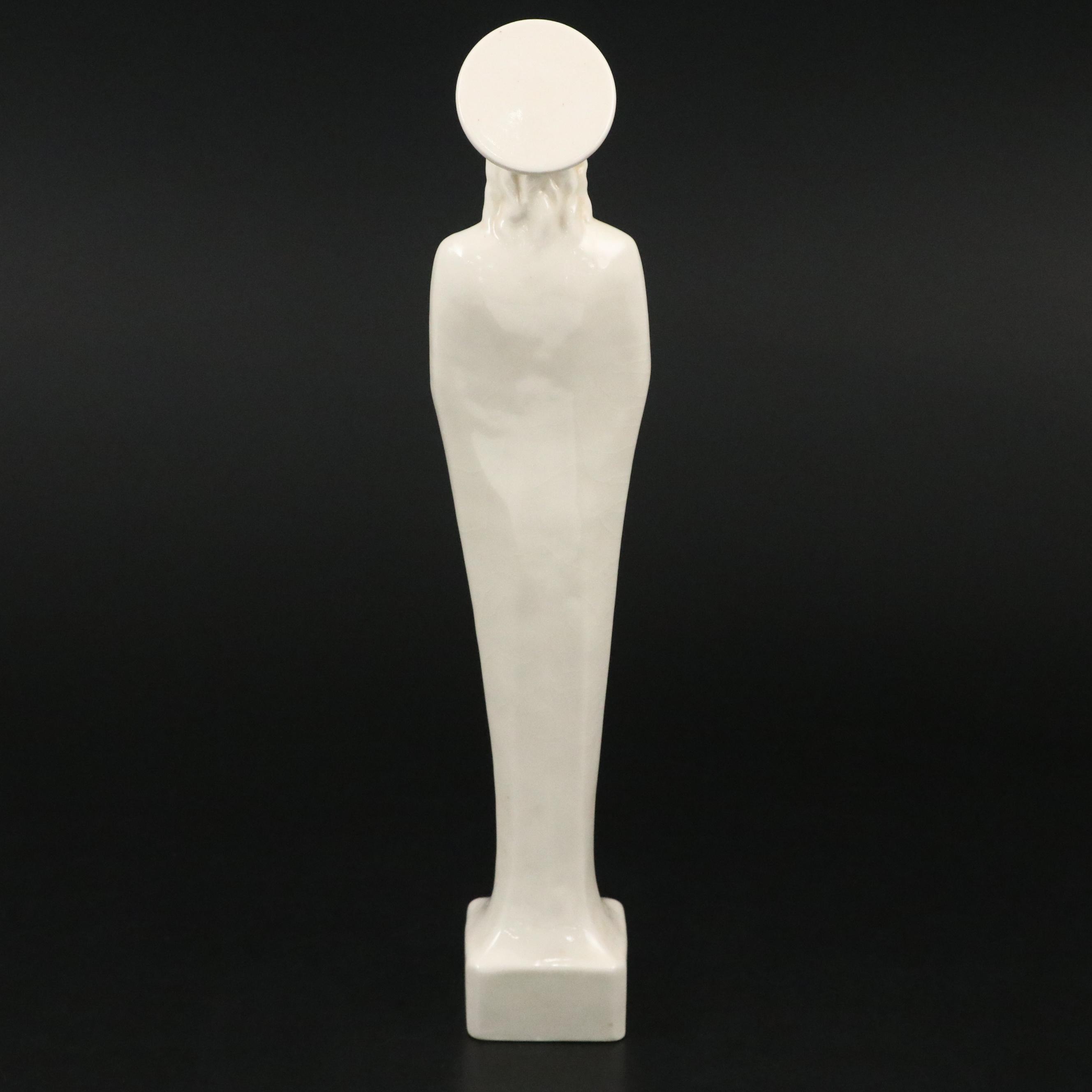 Rookwood Pottery Glossy Glazed Jesus Figure, 1953