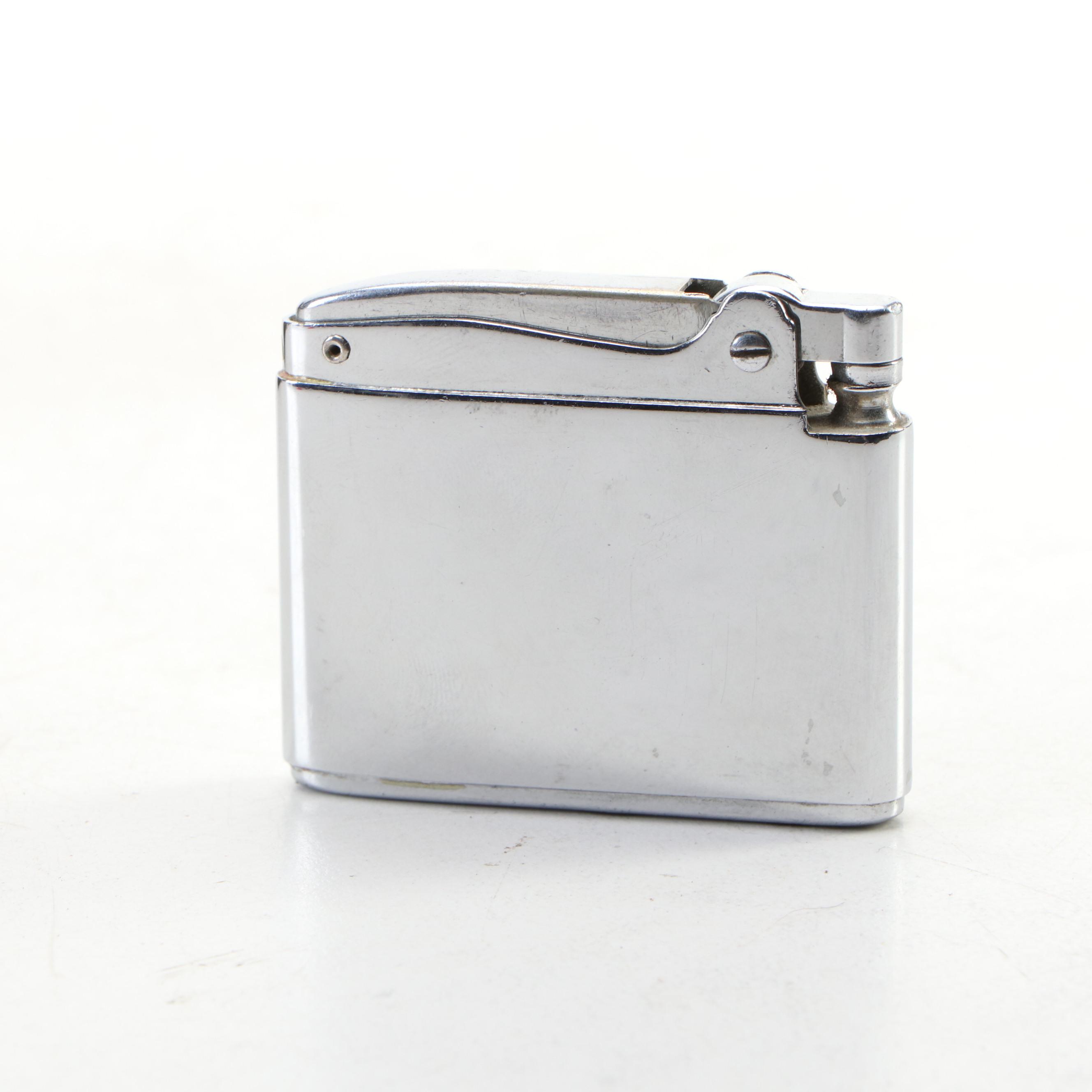 American Walnut Desk Lighter by Park Sherman with Cigarette Case