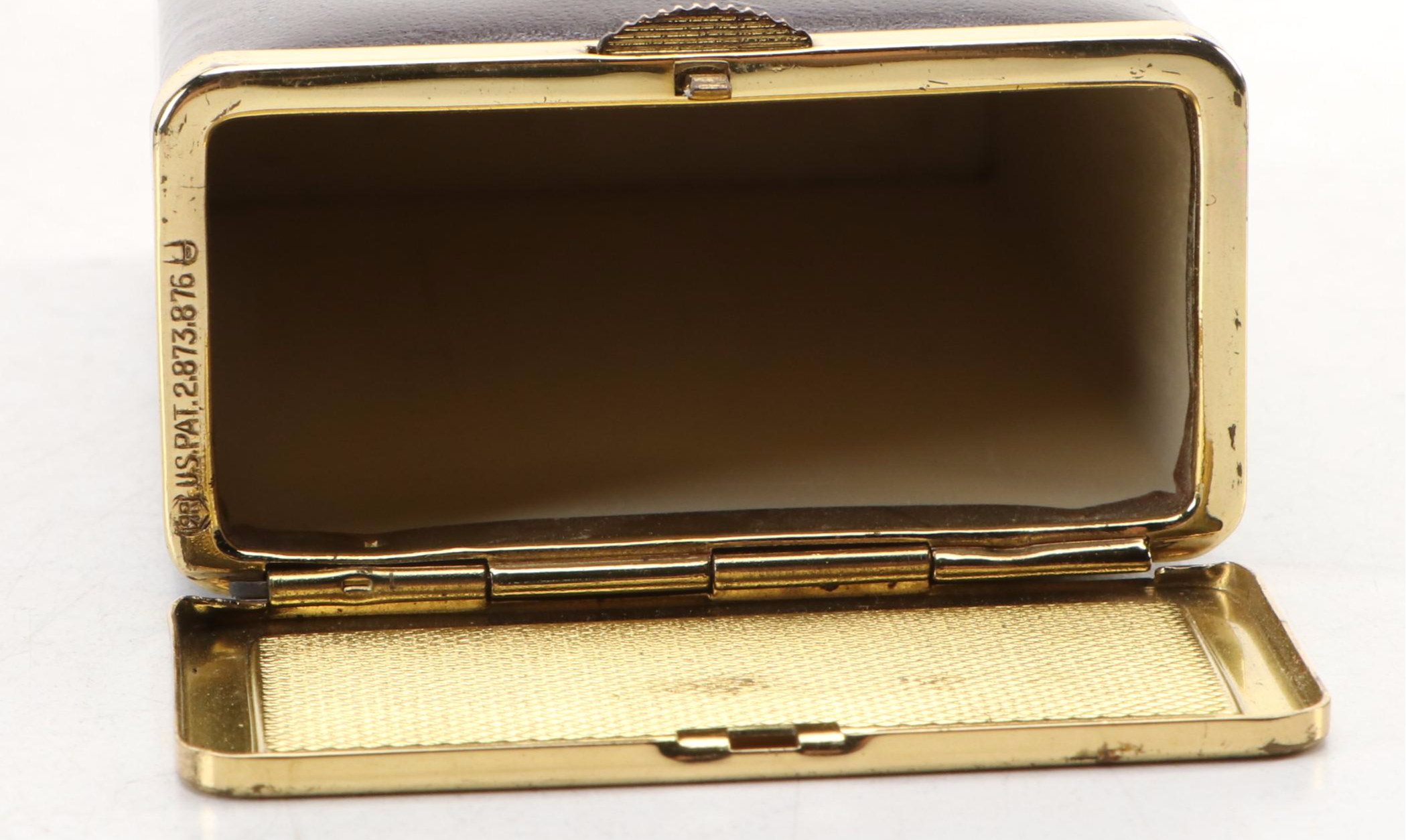 American Walnut Desk Lighter by Park Sherman with Cigarette Case