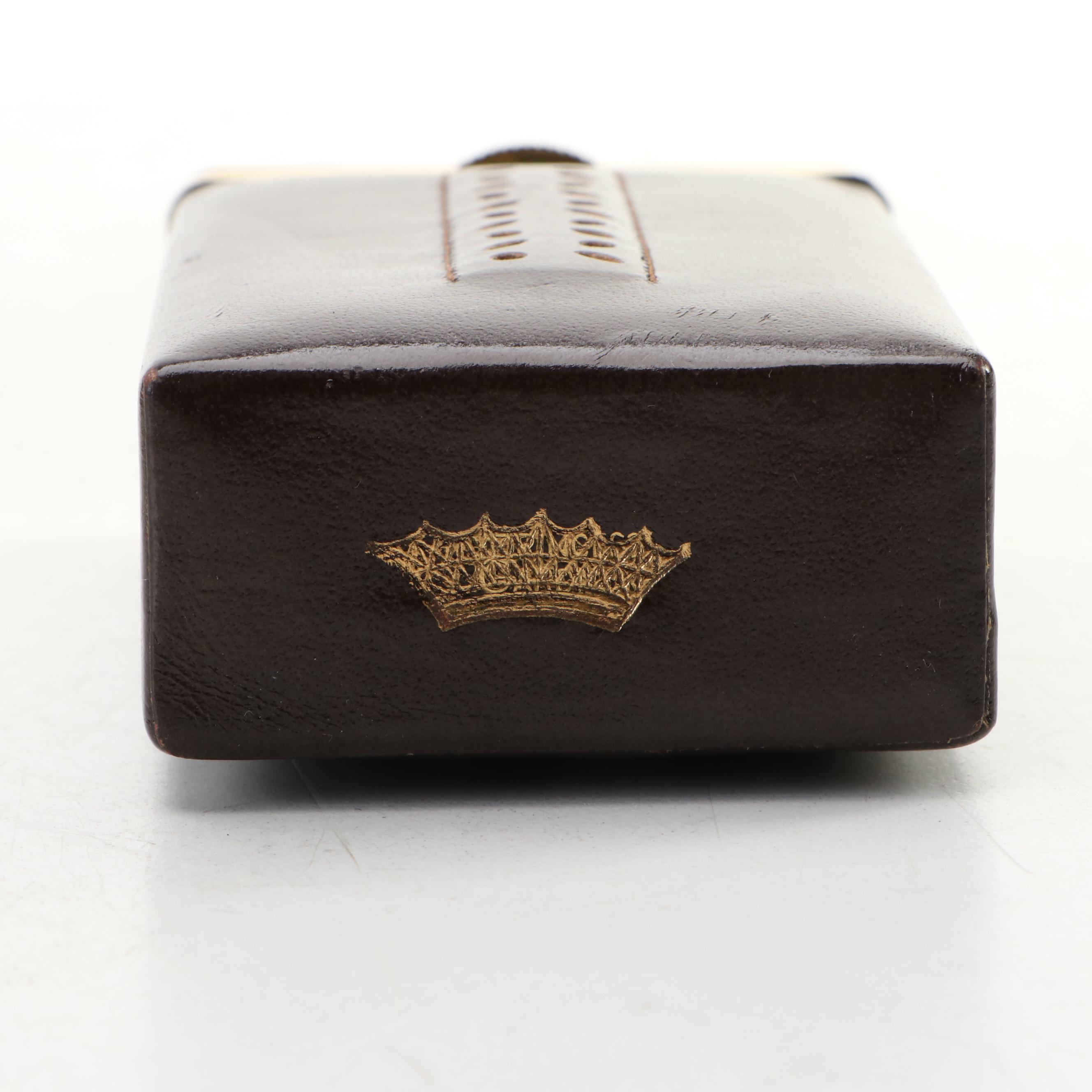 American Walnut Desk Lighter by Park Sherman with Cigarette Case