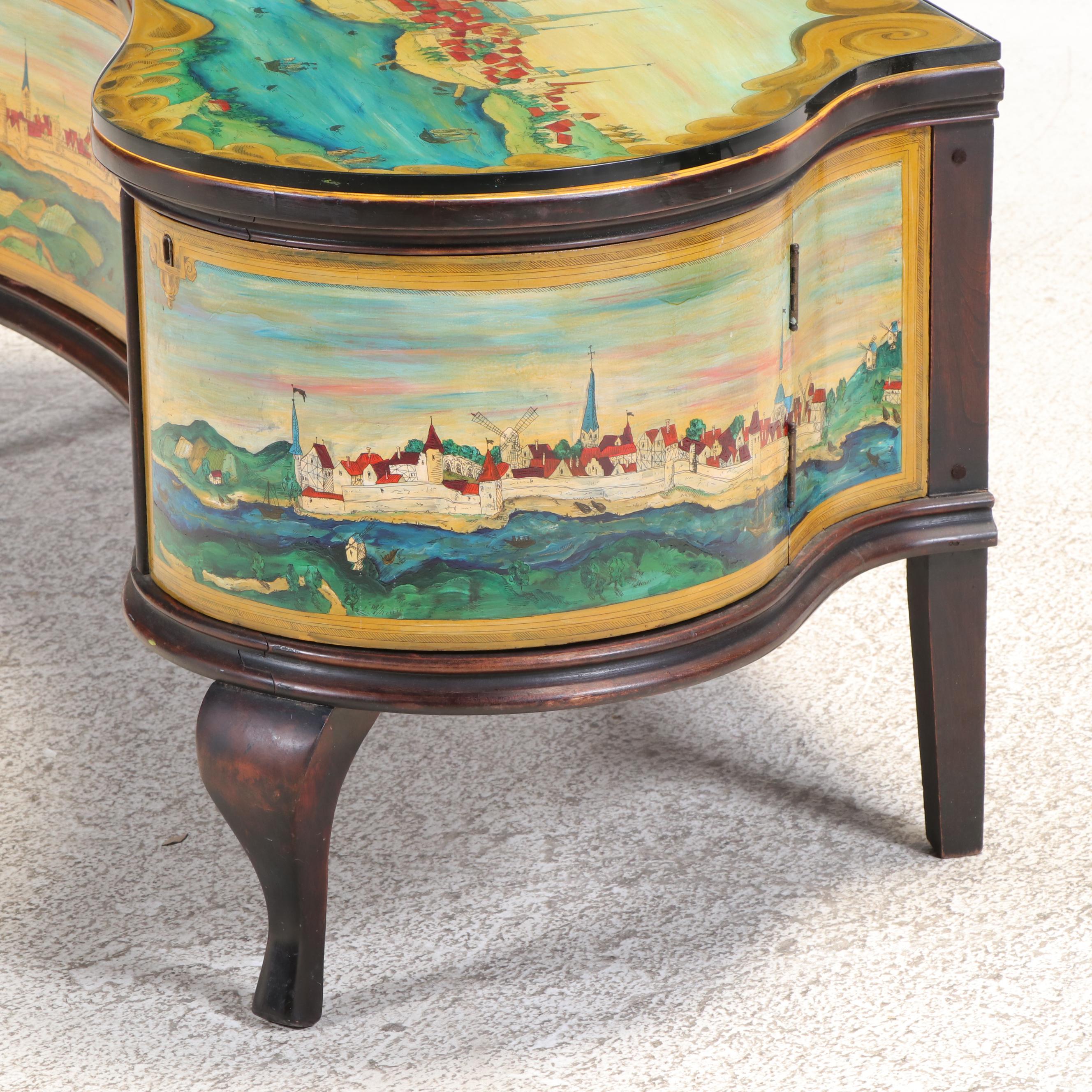 Maker of Los Angeles Custom-Painted Coffee Table, Early 20th Century and Later