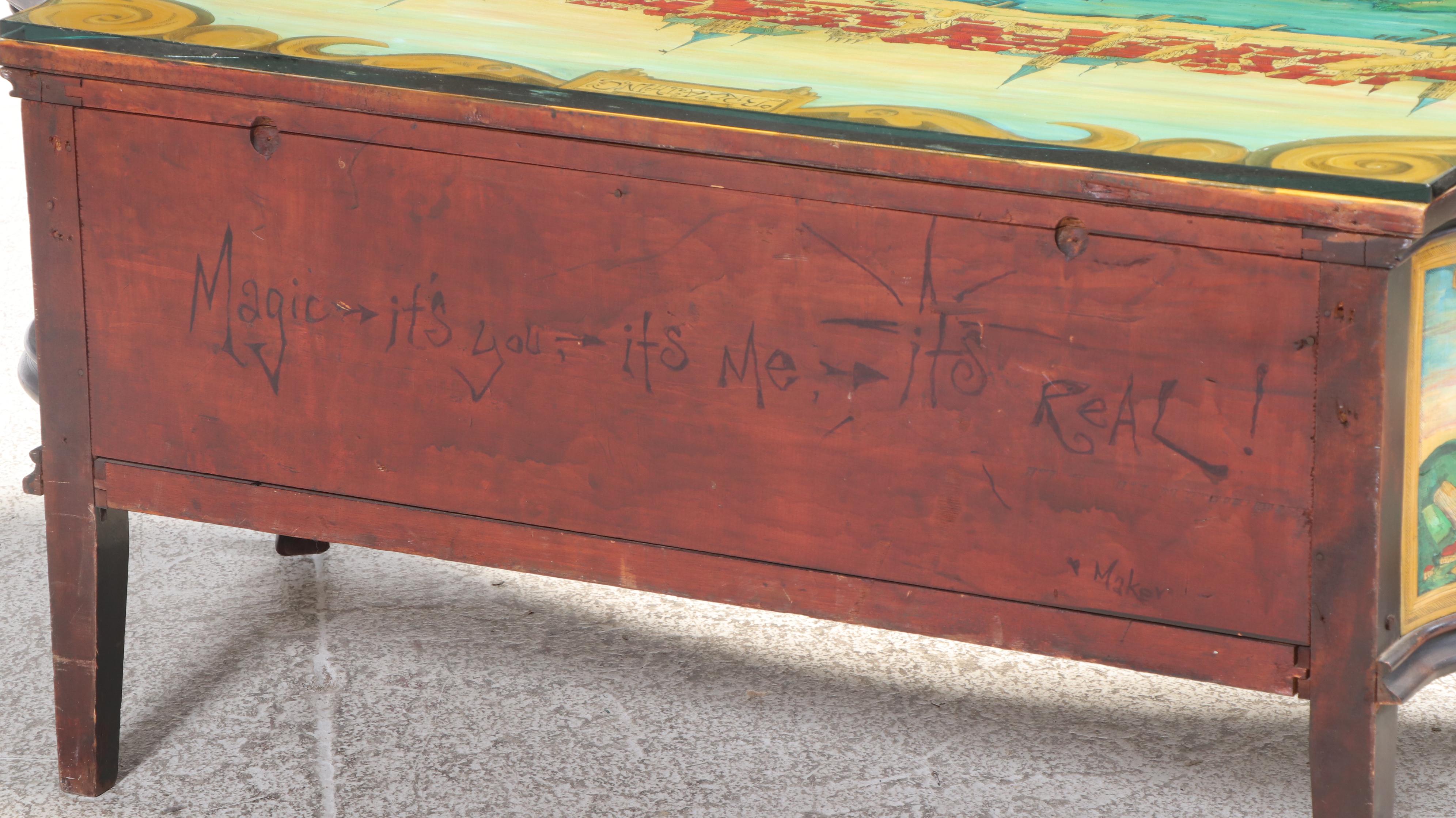 Maker of Los Angeles Custom-Painted Coffee Table, Early 20th Century and Later
