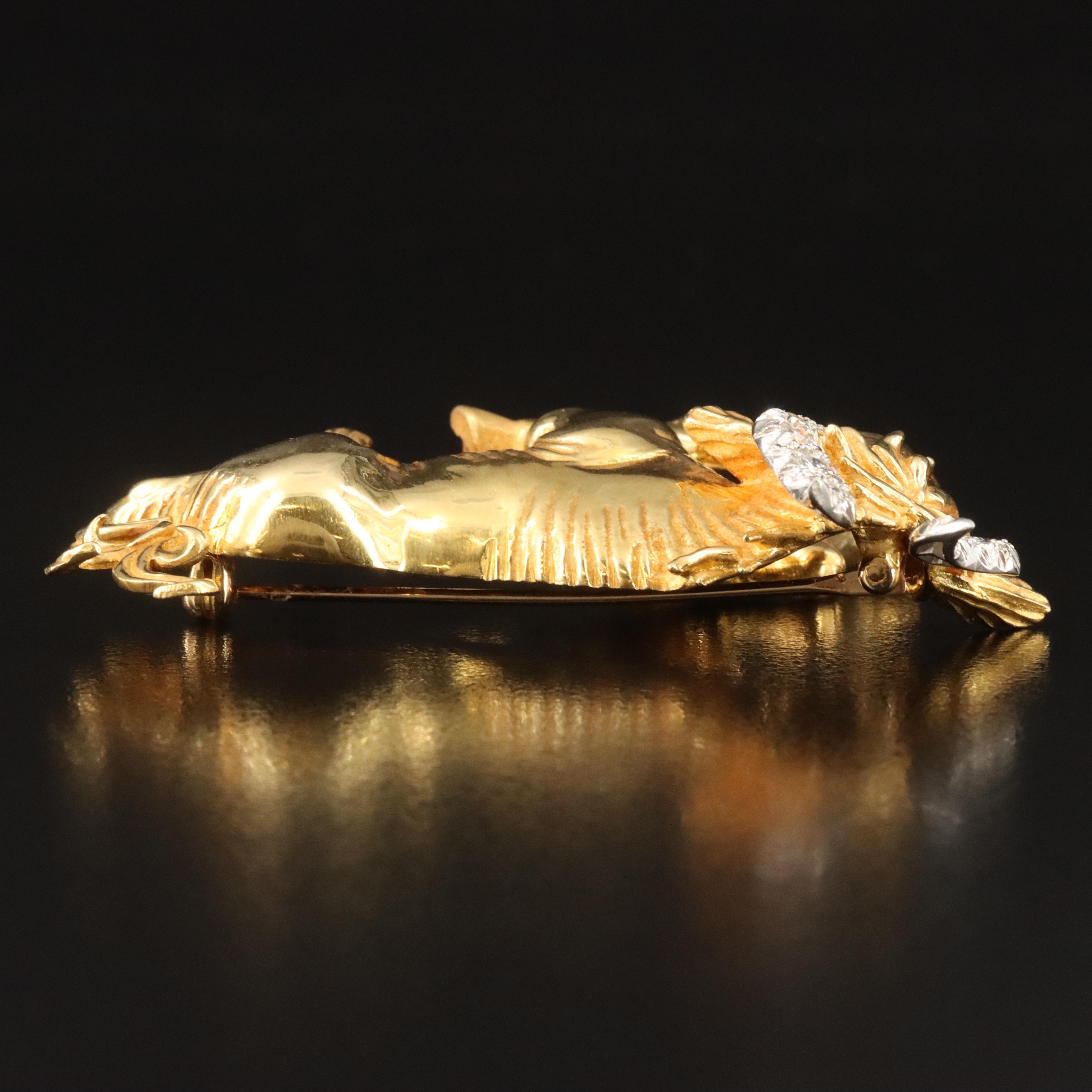 Tiffany & Co. 18K and Platinum 0.50 CTW Diamond Bull Brooch