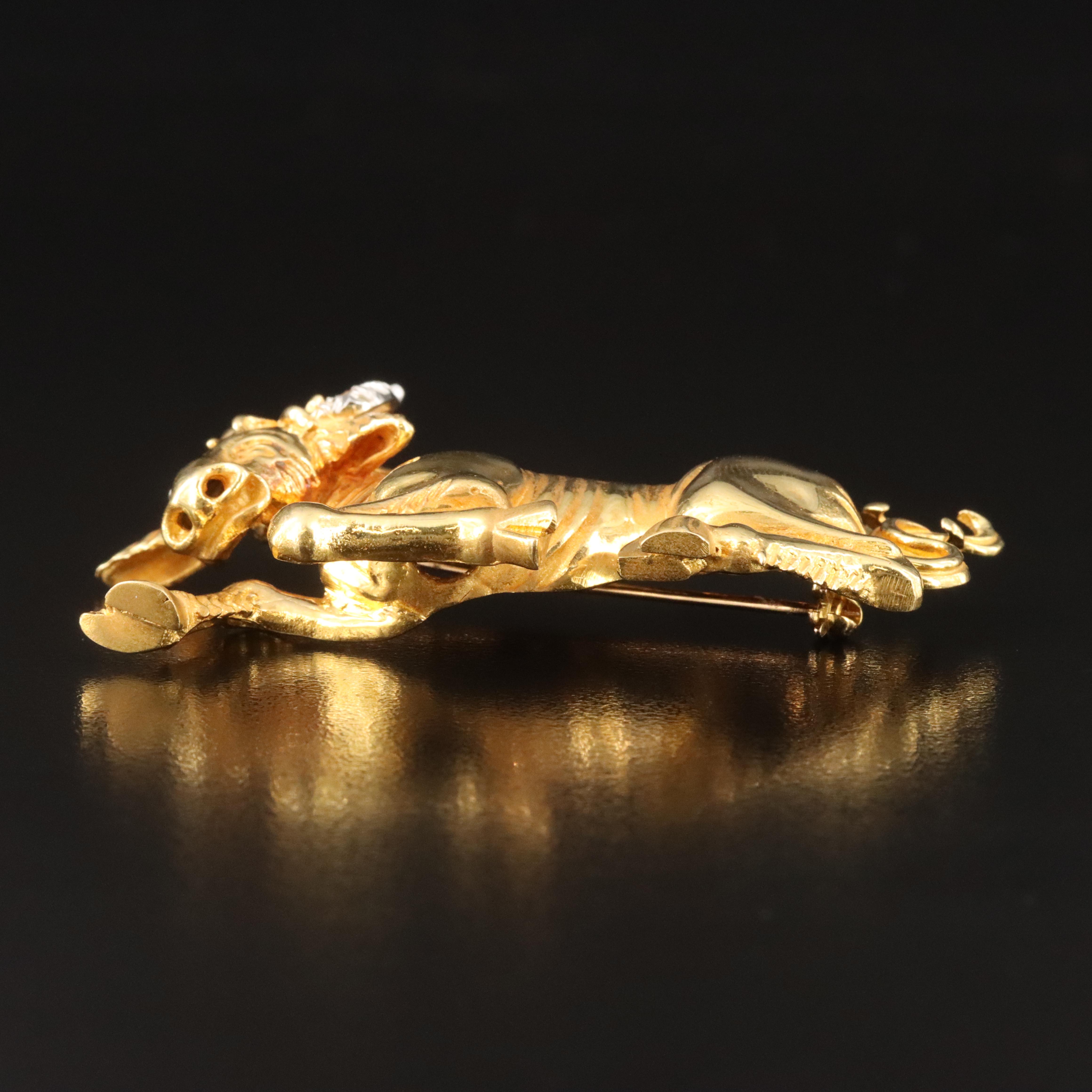 Tiffany & Co. 18K and Platinum 0.50 CTW Diamond Bull Brooch