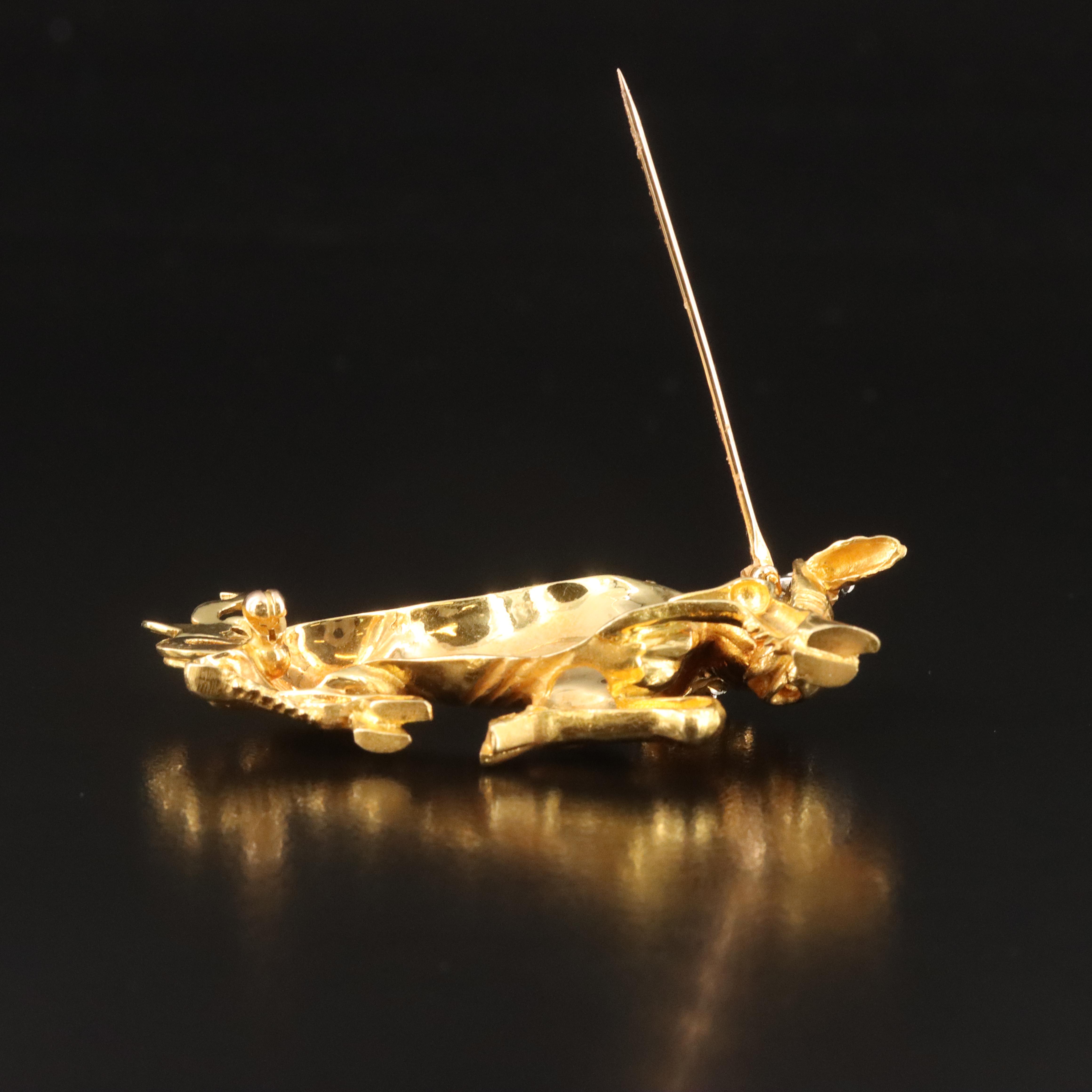 Tiffany & Co. 18K and Platinum 0.50 CTW Diamond Bull Brooch