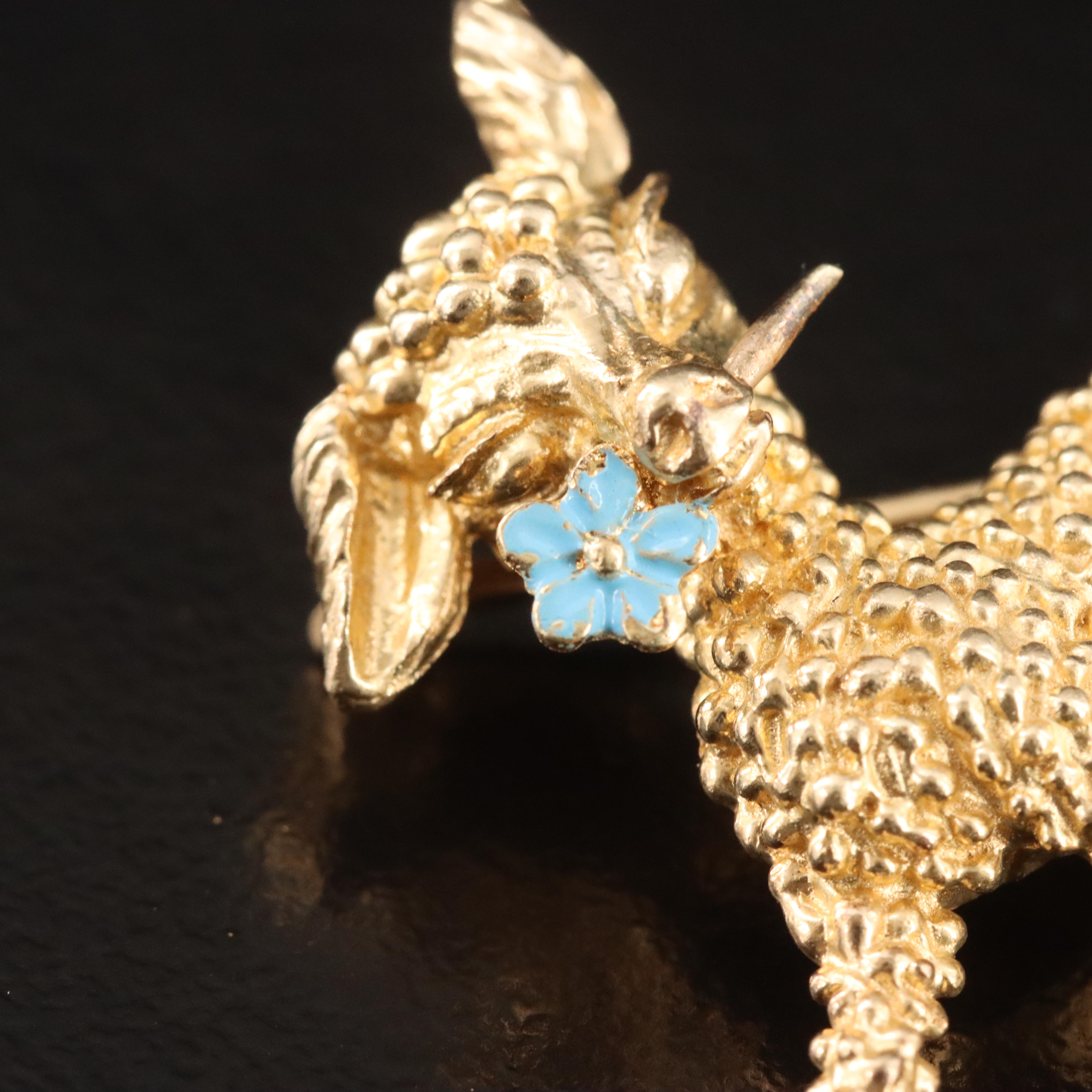 14K Vintage Lamb Pin