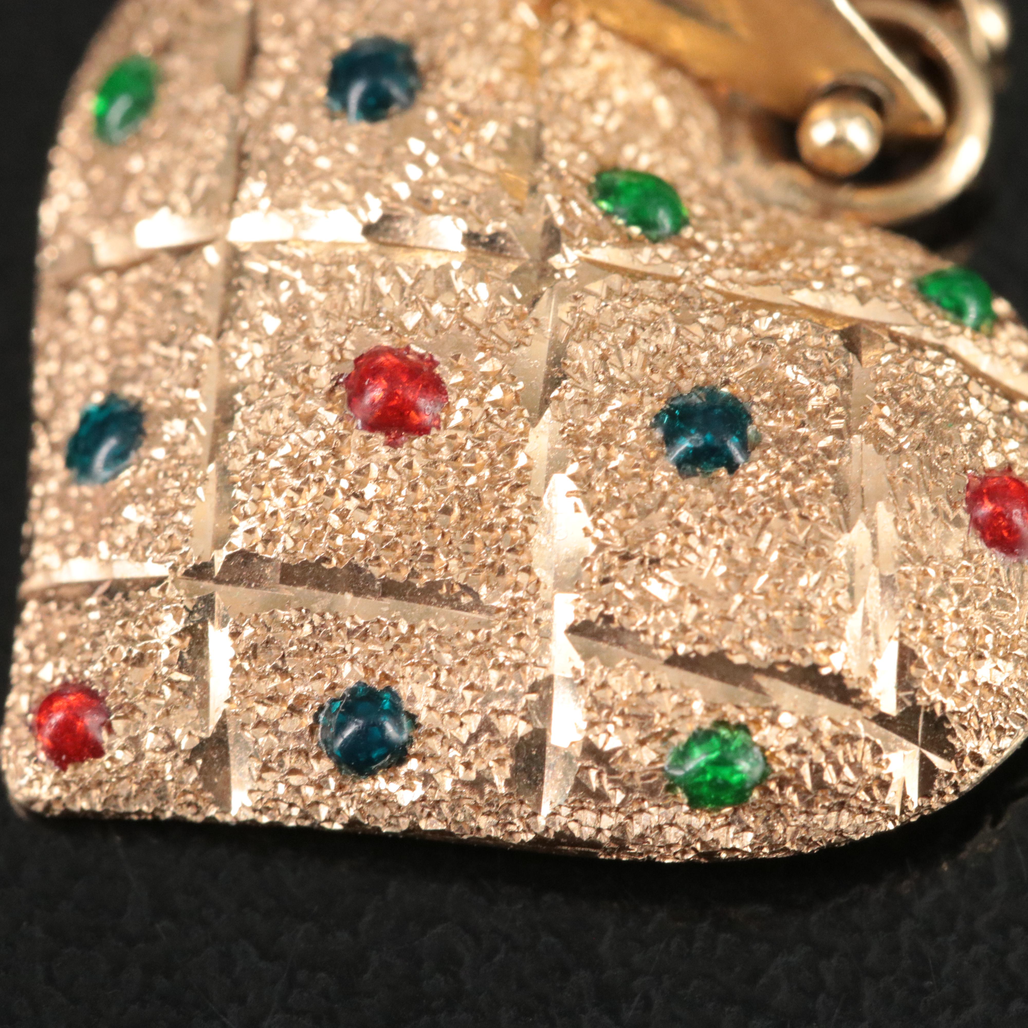 14K Puff Heart Pendant