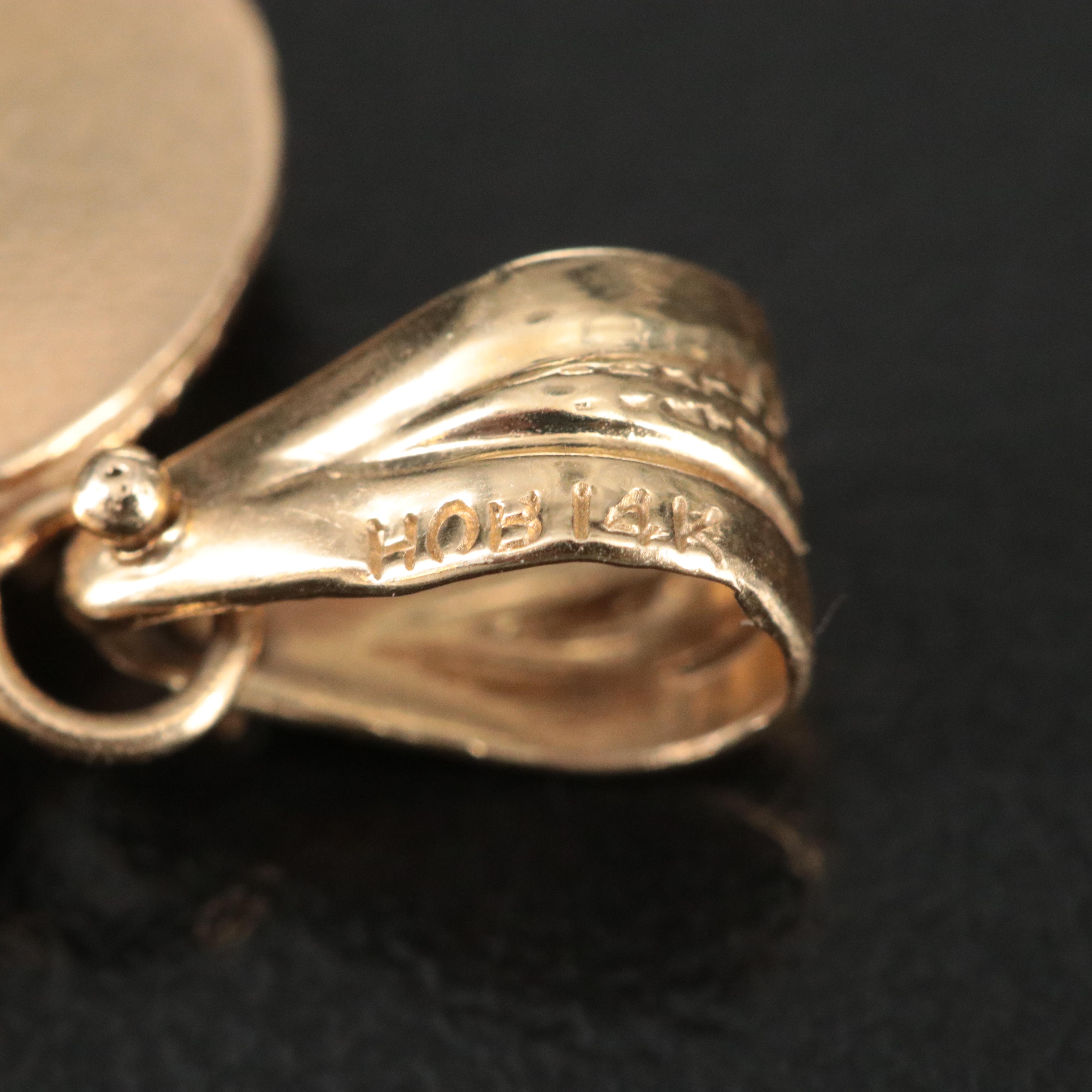 14K Puff Heart Pendant