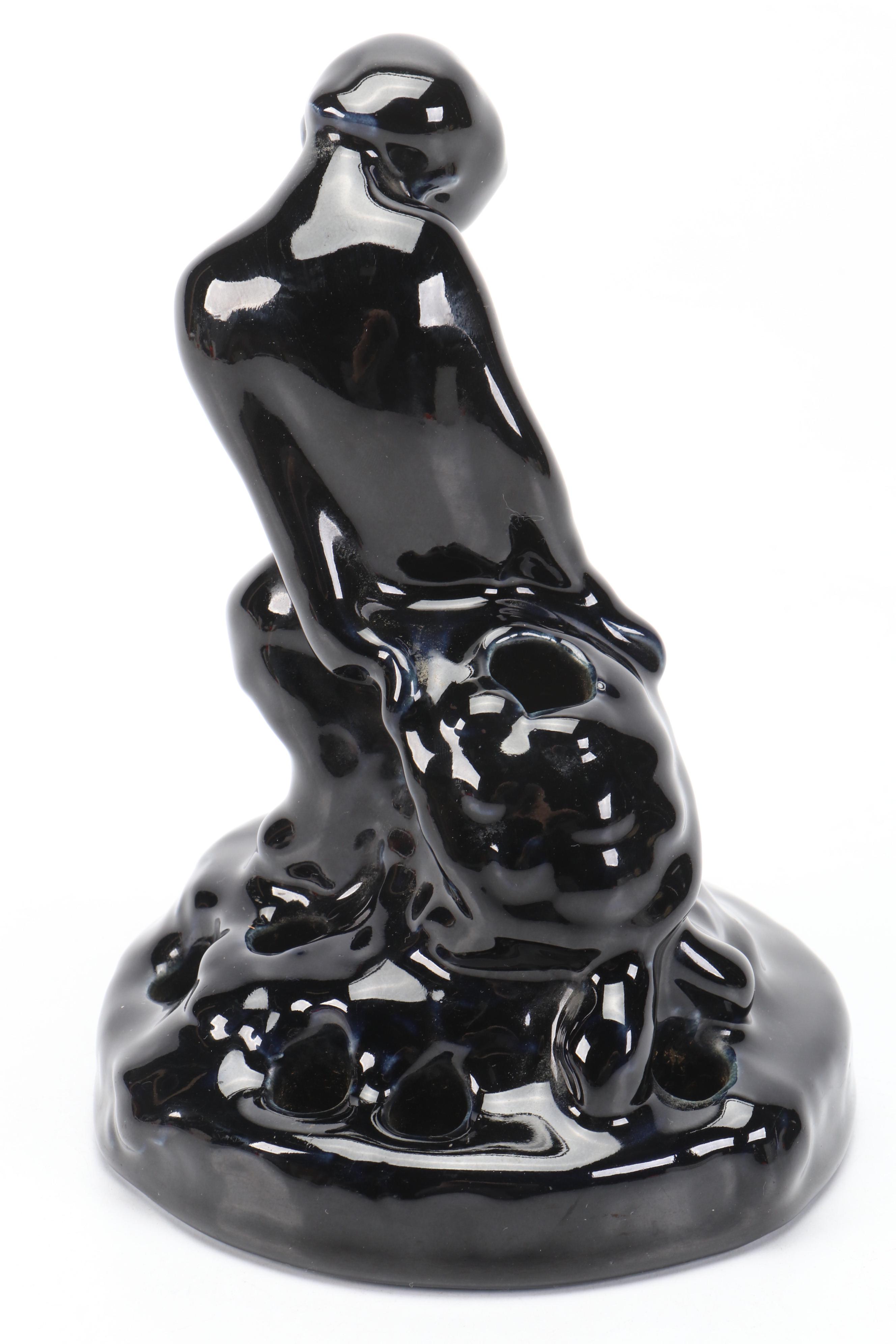 Rookwood Pottery Satyr and Turtle Flower Frog, 1921