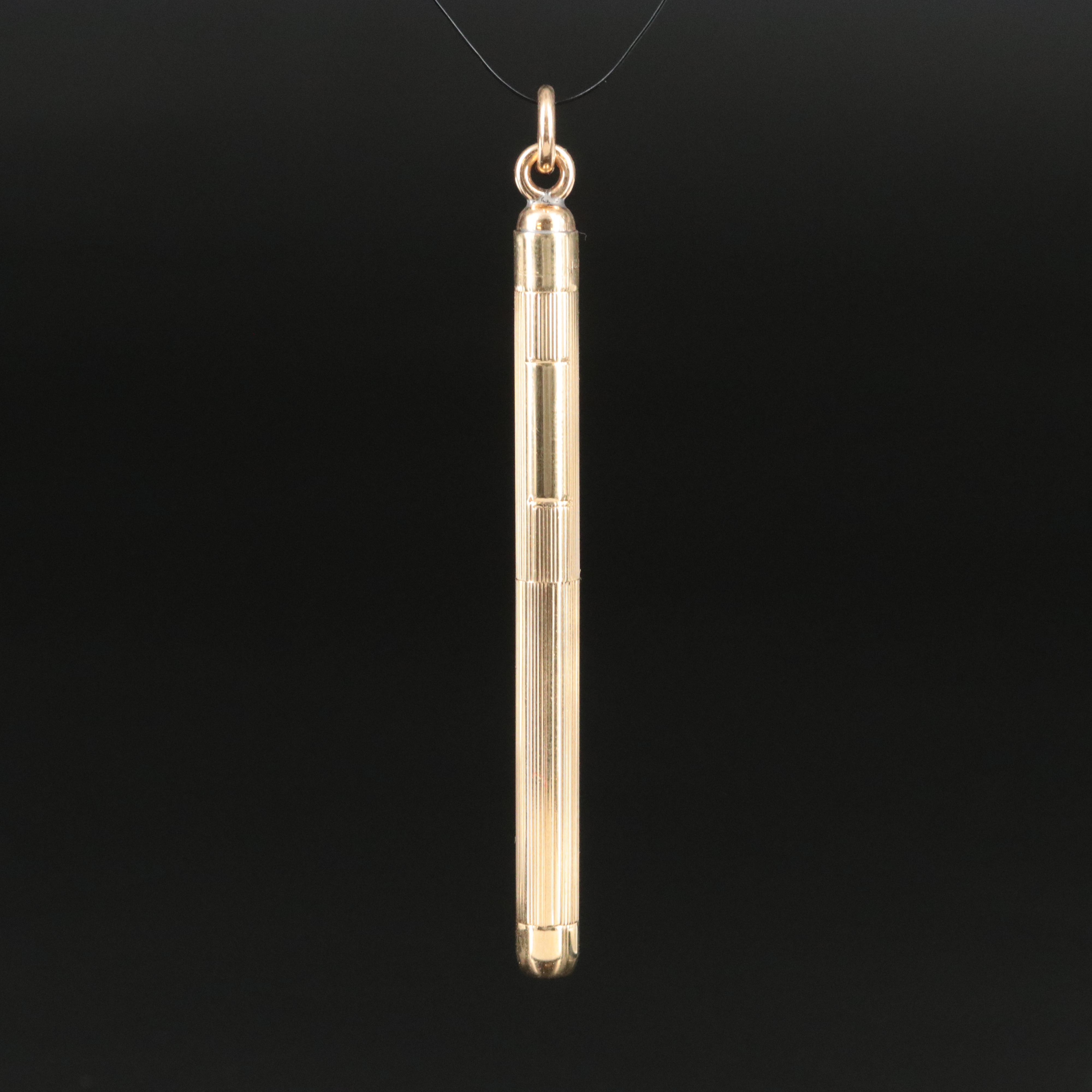 Tiffany & Co./Larter & Sons 14K Retractable Toothpick Pendant