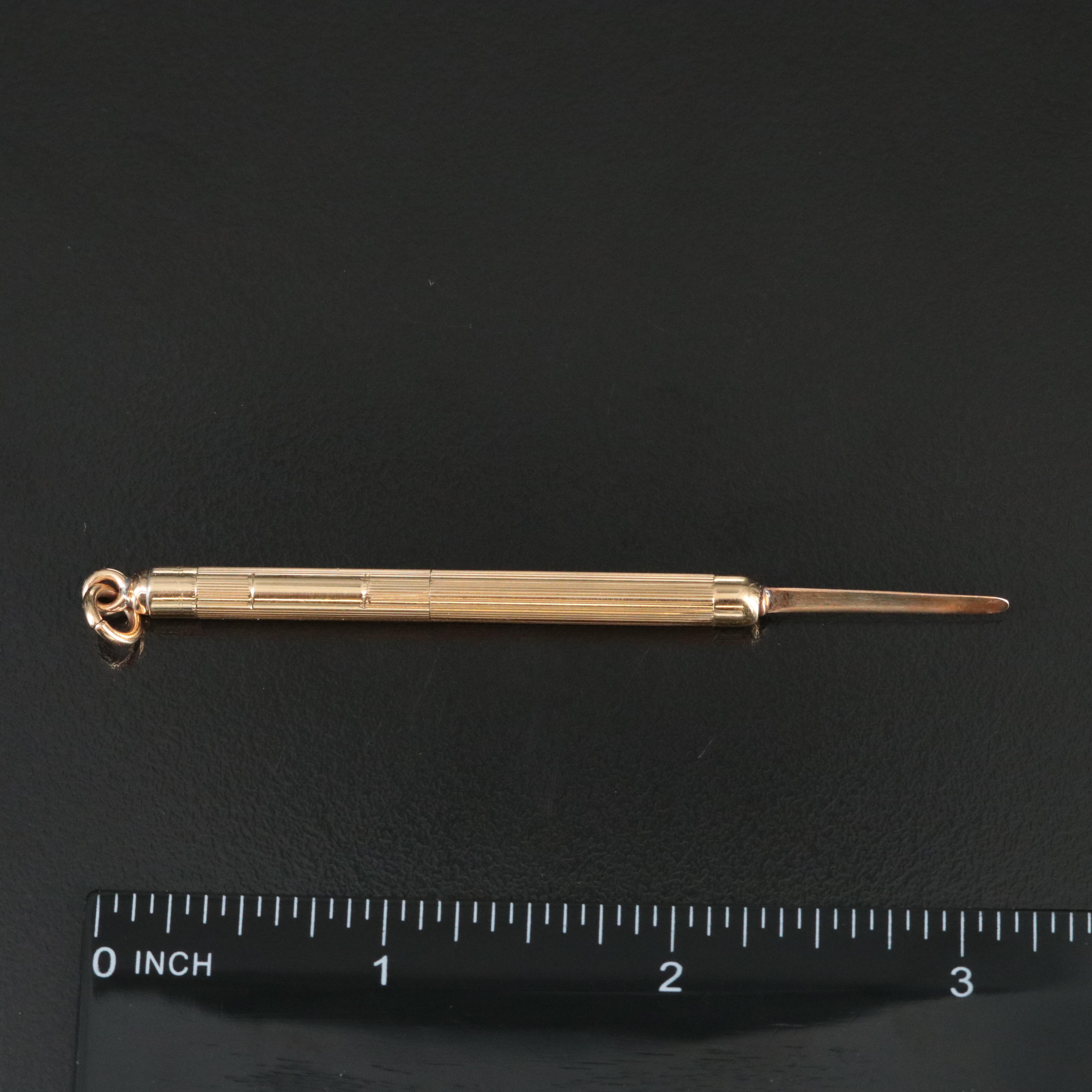 Tiffany & Co./Larter & Sons 14K Retractable Toothpick Pendant