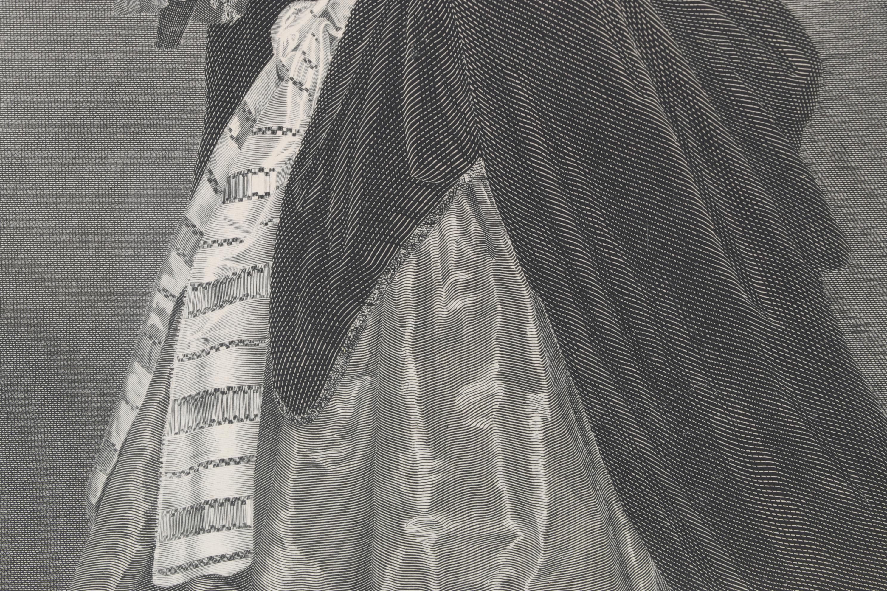 Gustave Bertinot Engraving After Auguste Toulmouche "The Love Letter"