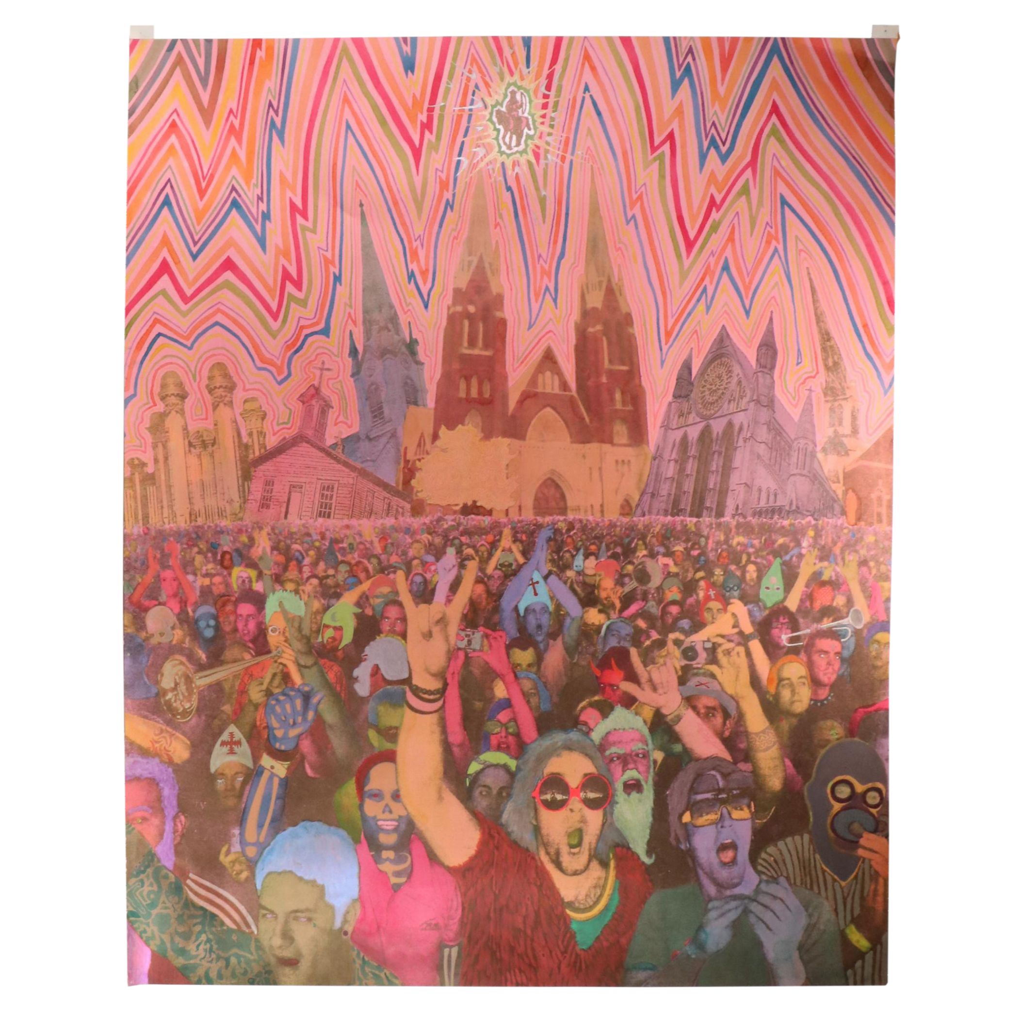Aaron Morse Mixed Media Print "Christ Entering Coachella," 2009