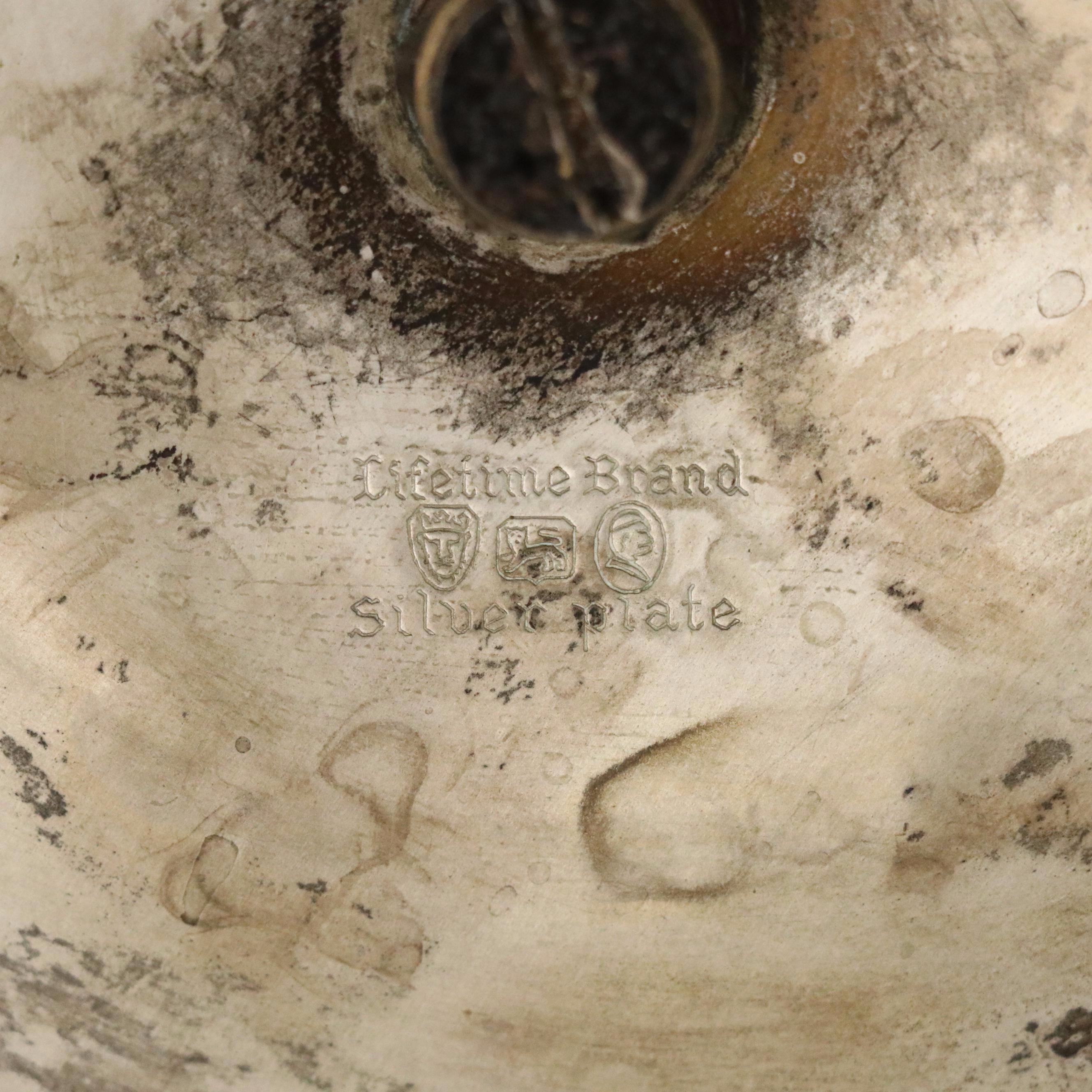 Lifetime Brand Silver Plate and Glass Relish Dish Lazy Susan